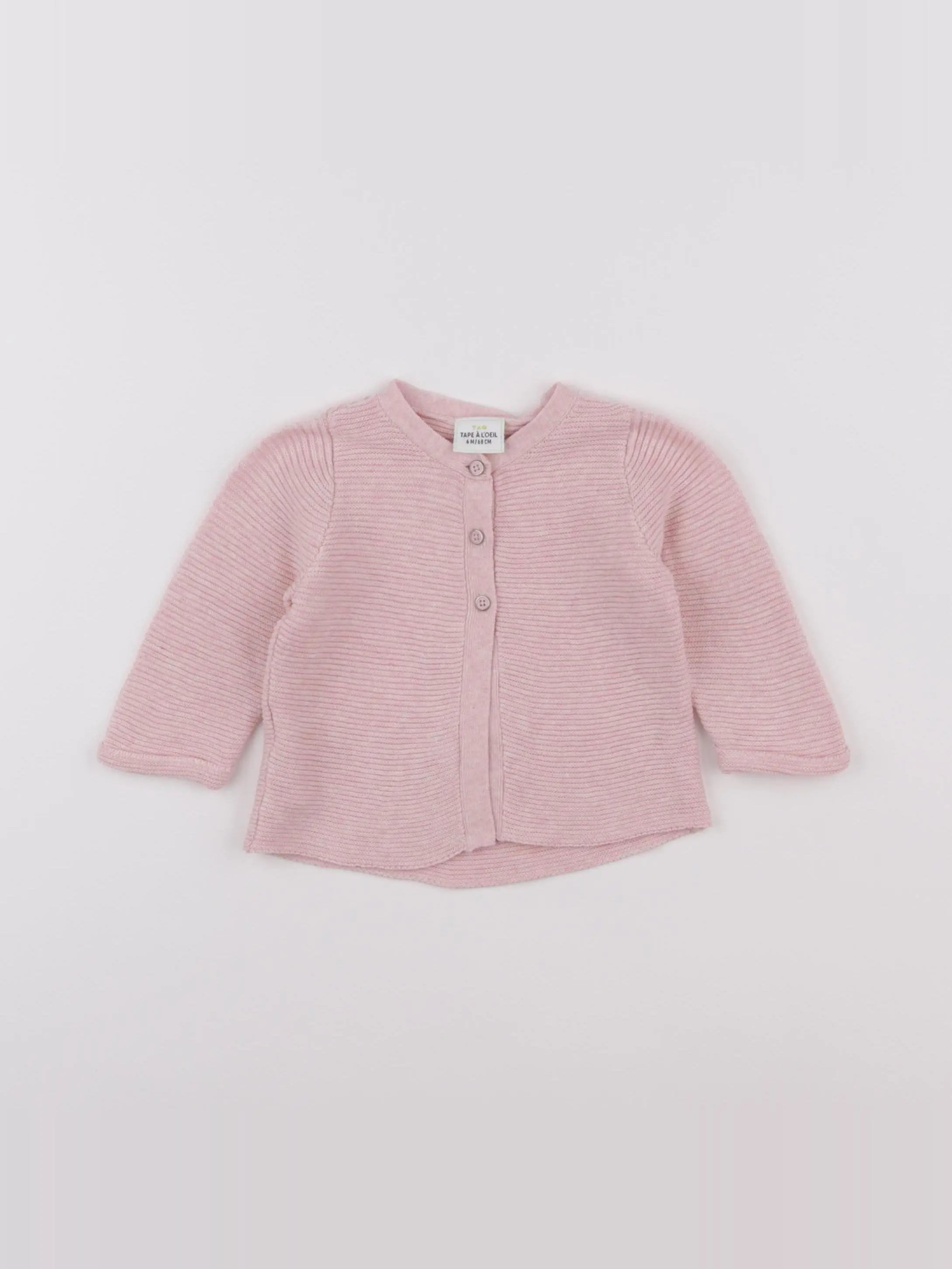 Tape à l'oeil - gilet rose - 6 mois