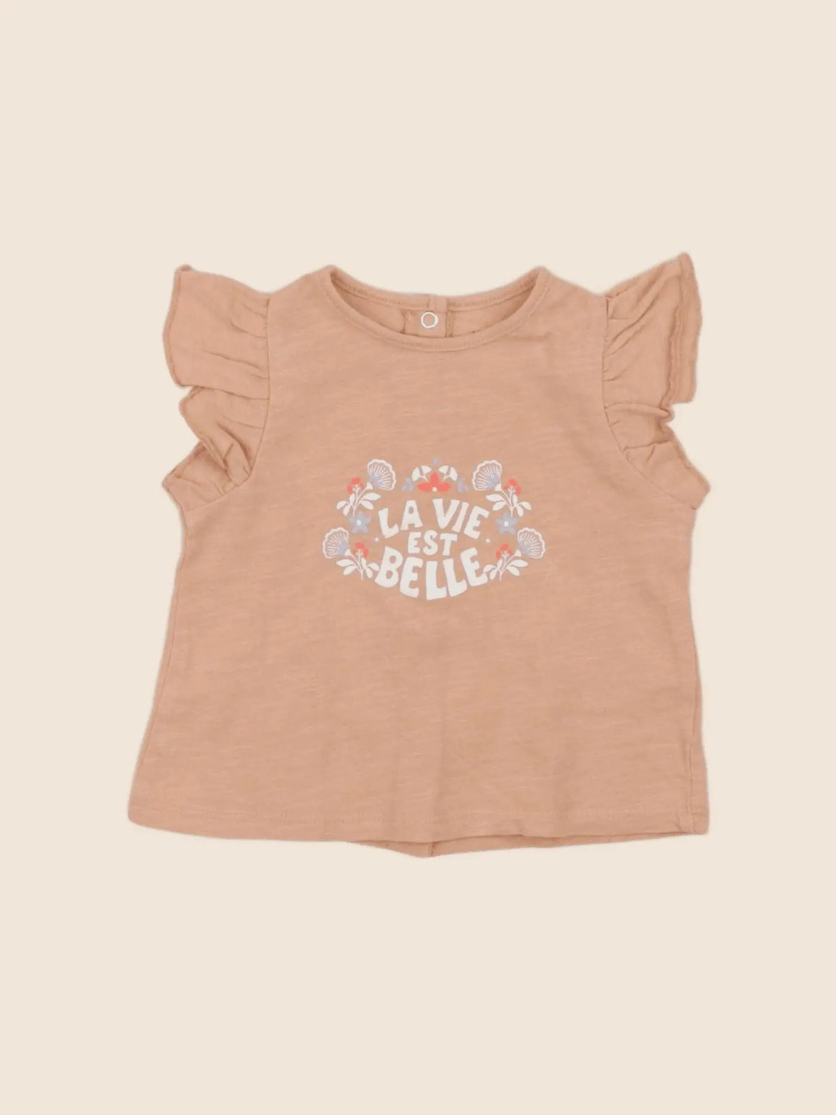 Vertbaudet - tee-shirt orange - 3 mois
