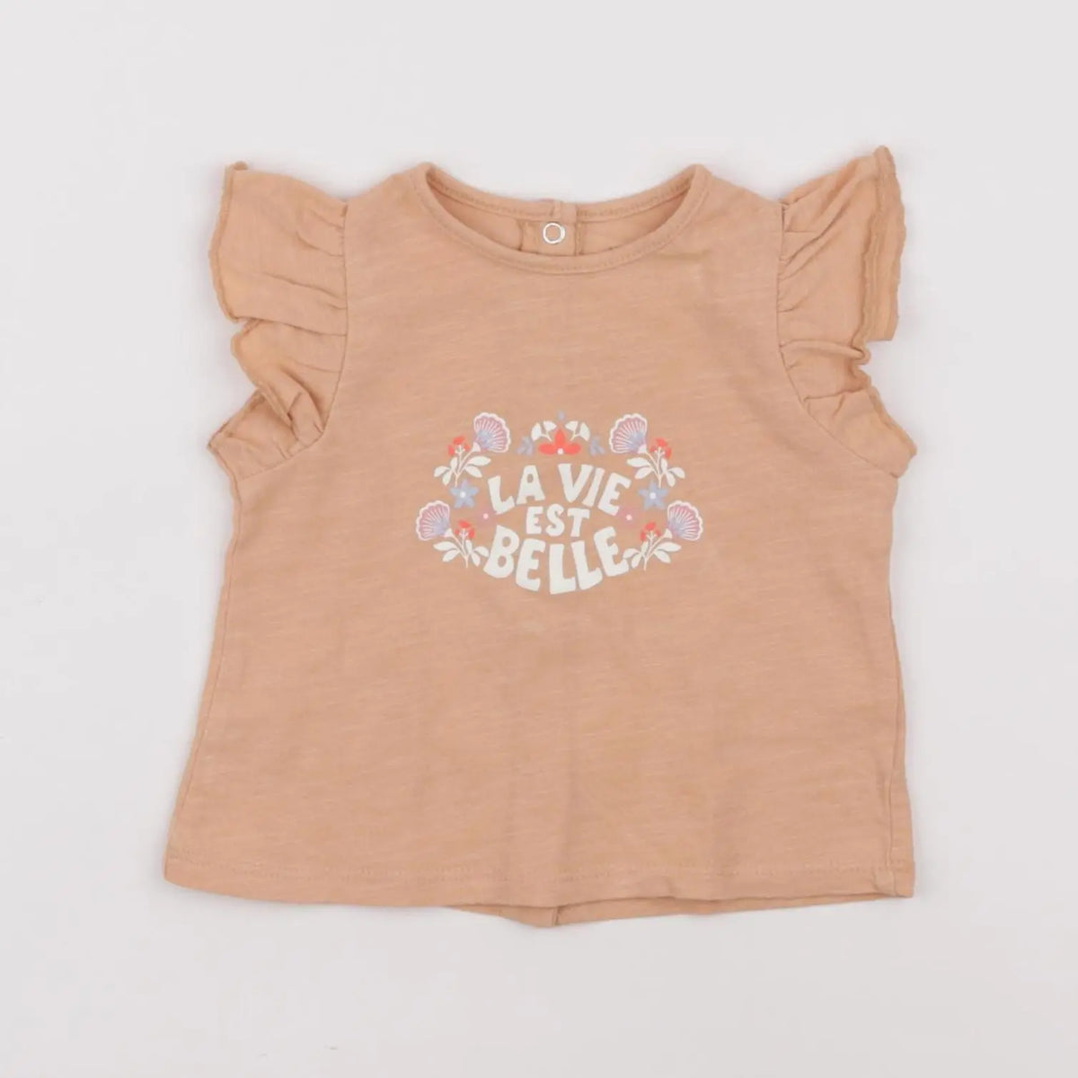 Vertbaudet - tee-shirt orange - 3 mois