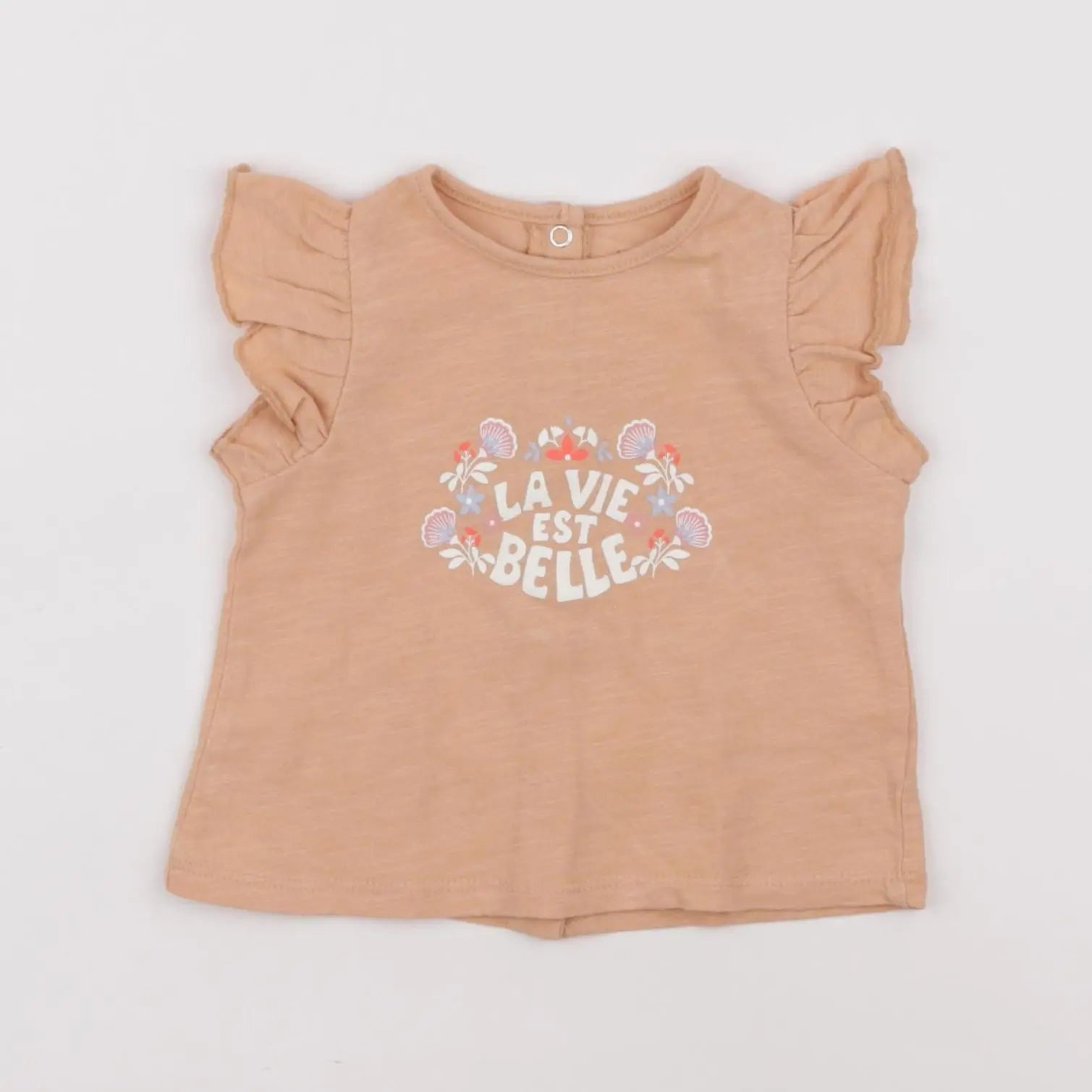 Vertbaudet - tee-shirt orange - 3 mois