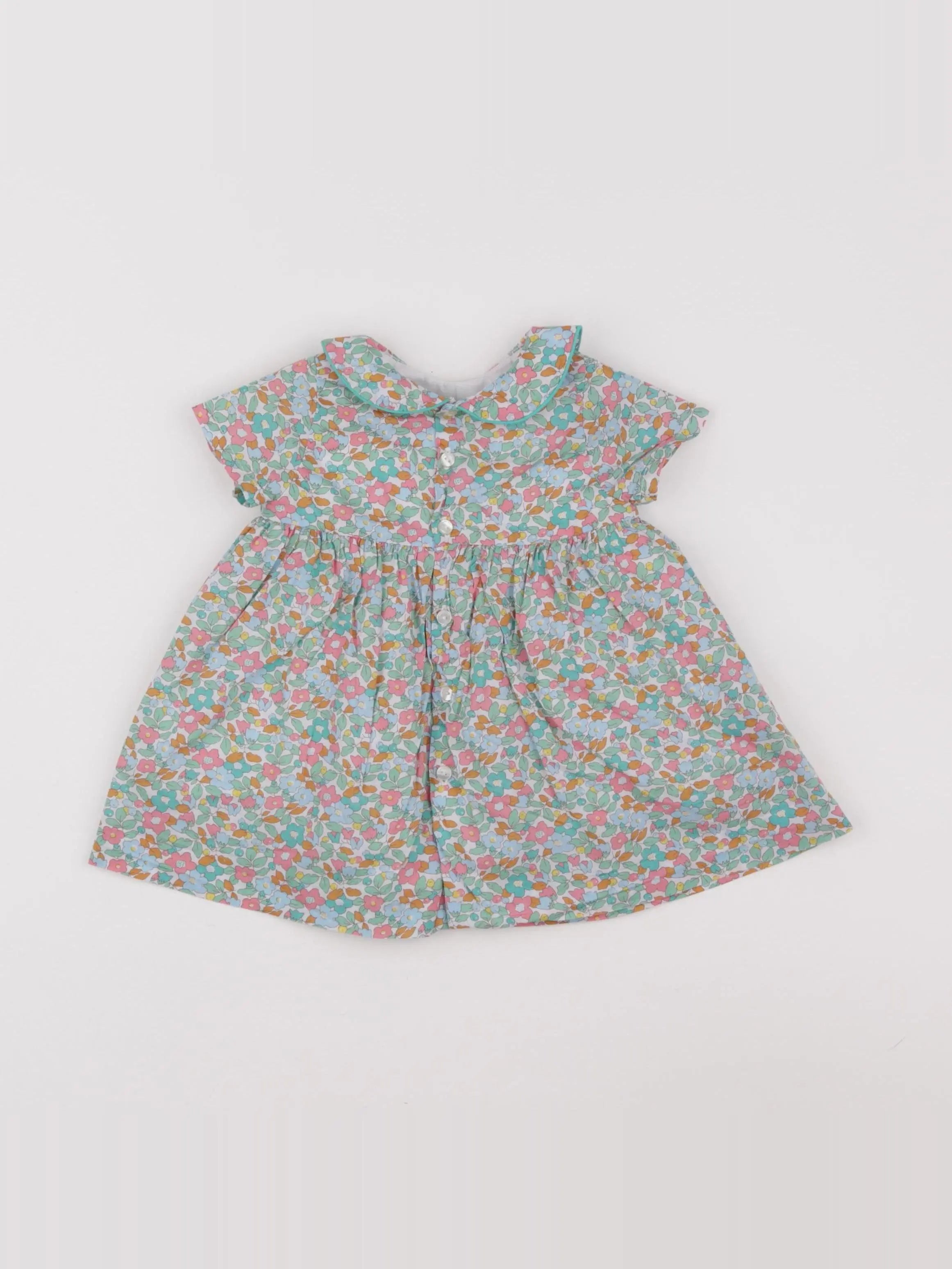 Jacadi - robe liberty vert - 6 mois