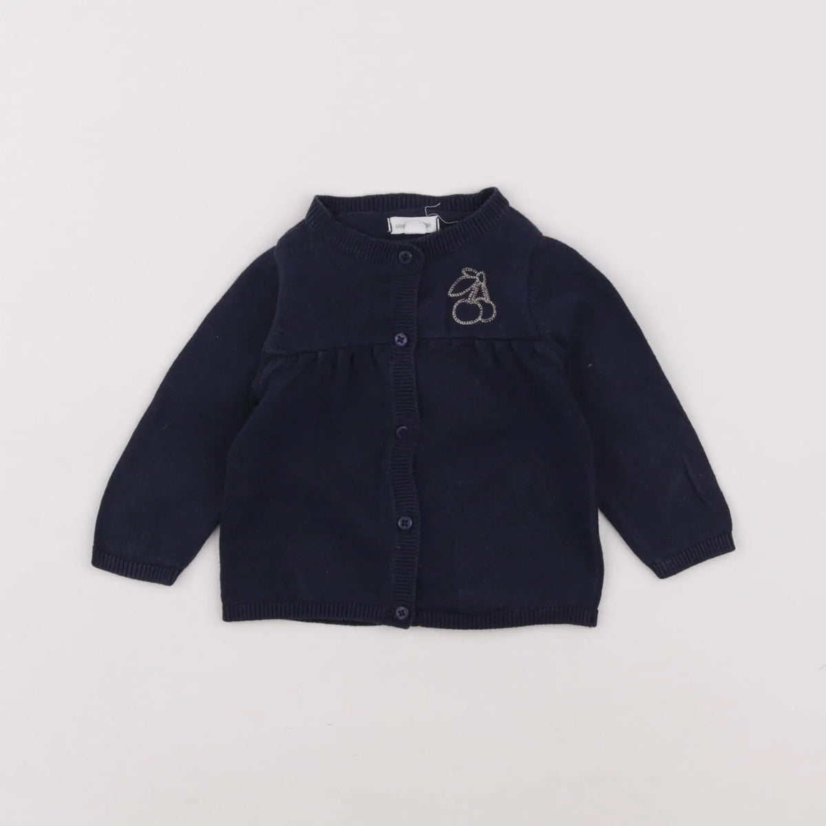 Vertbaudet - gilet bleu - 6 mois