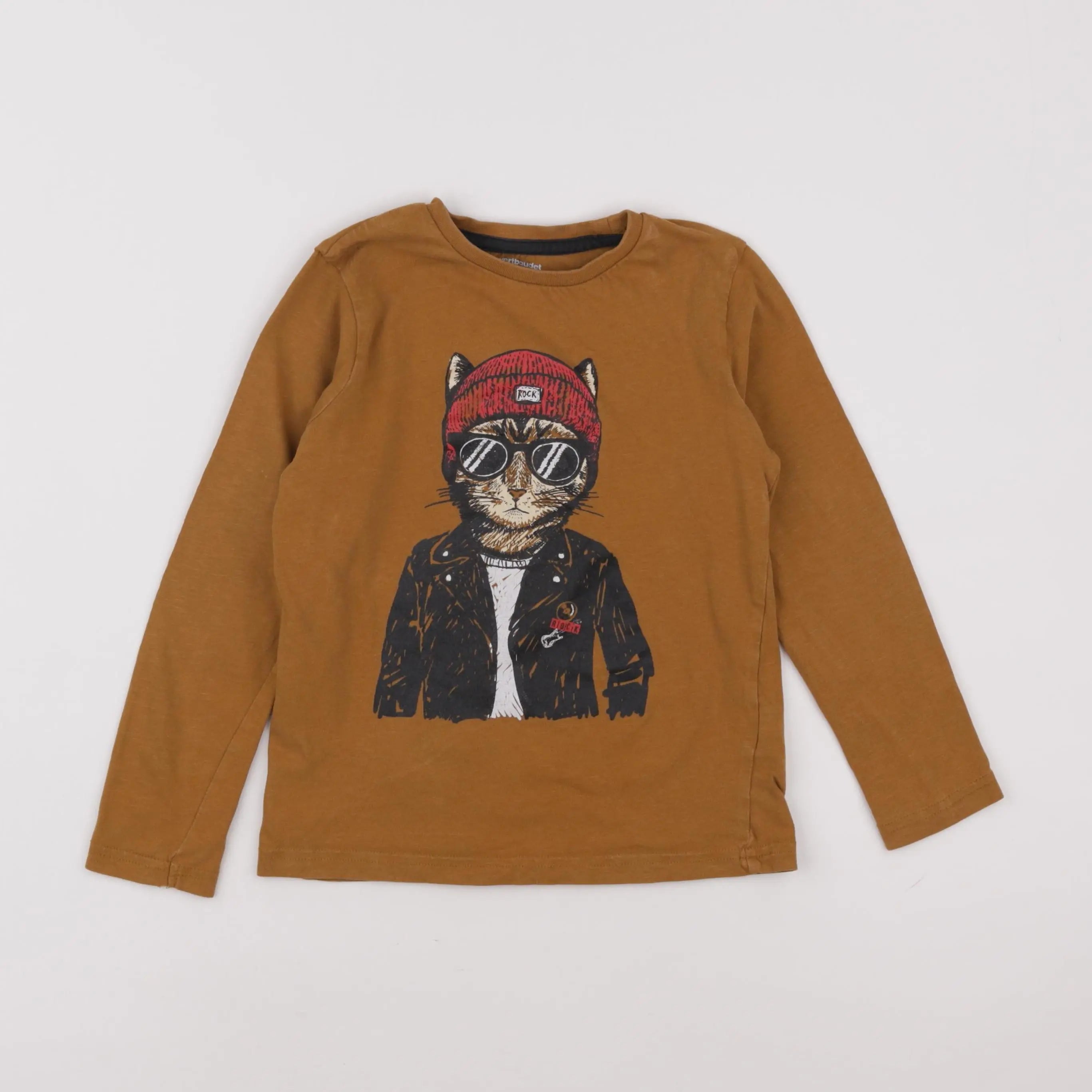 Vertbaudet - tee-shirt jaune - 8 ans