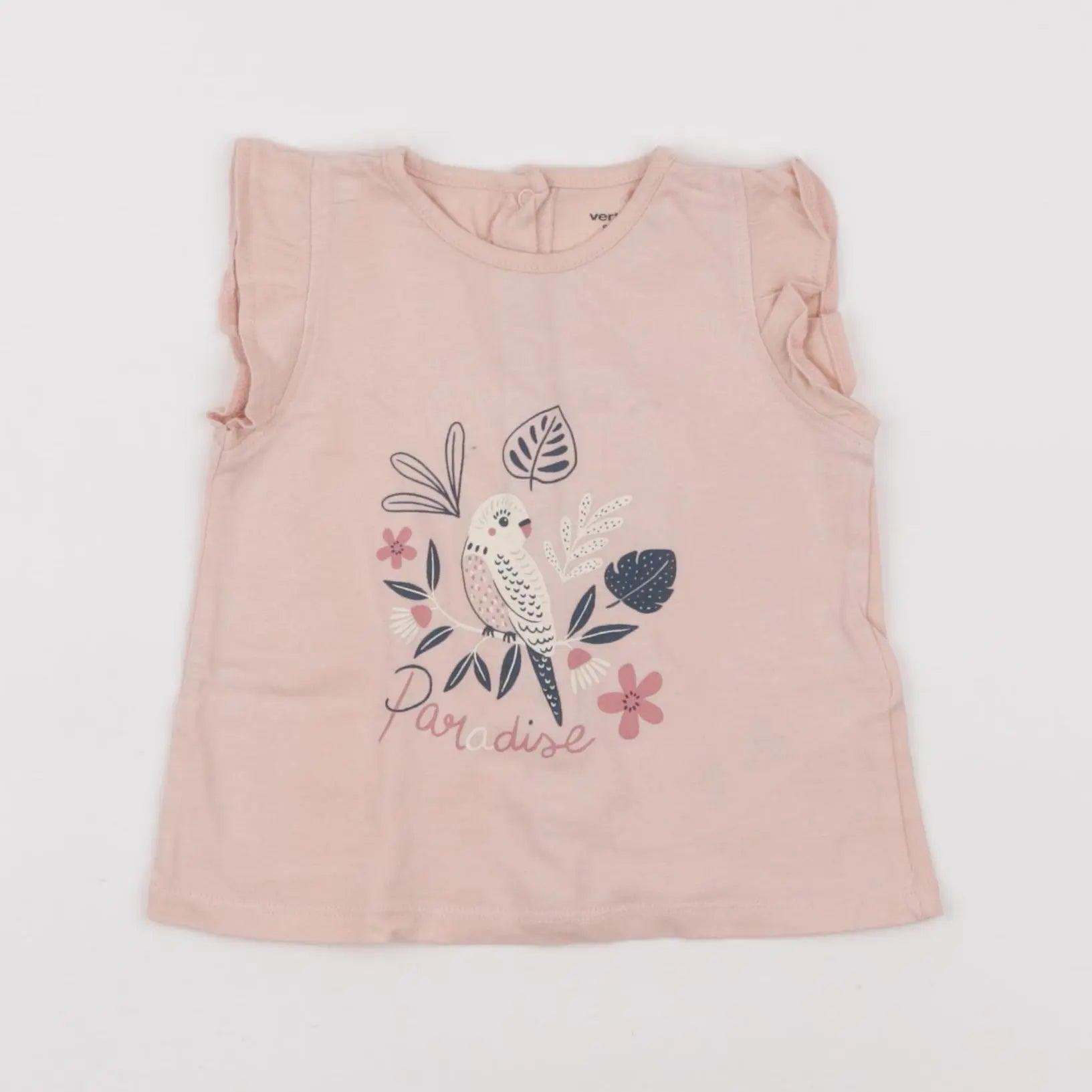 Vertbaudet - tee-shirt rose - 9 mois