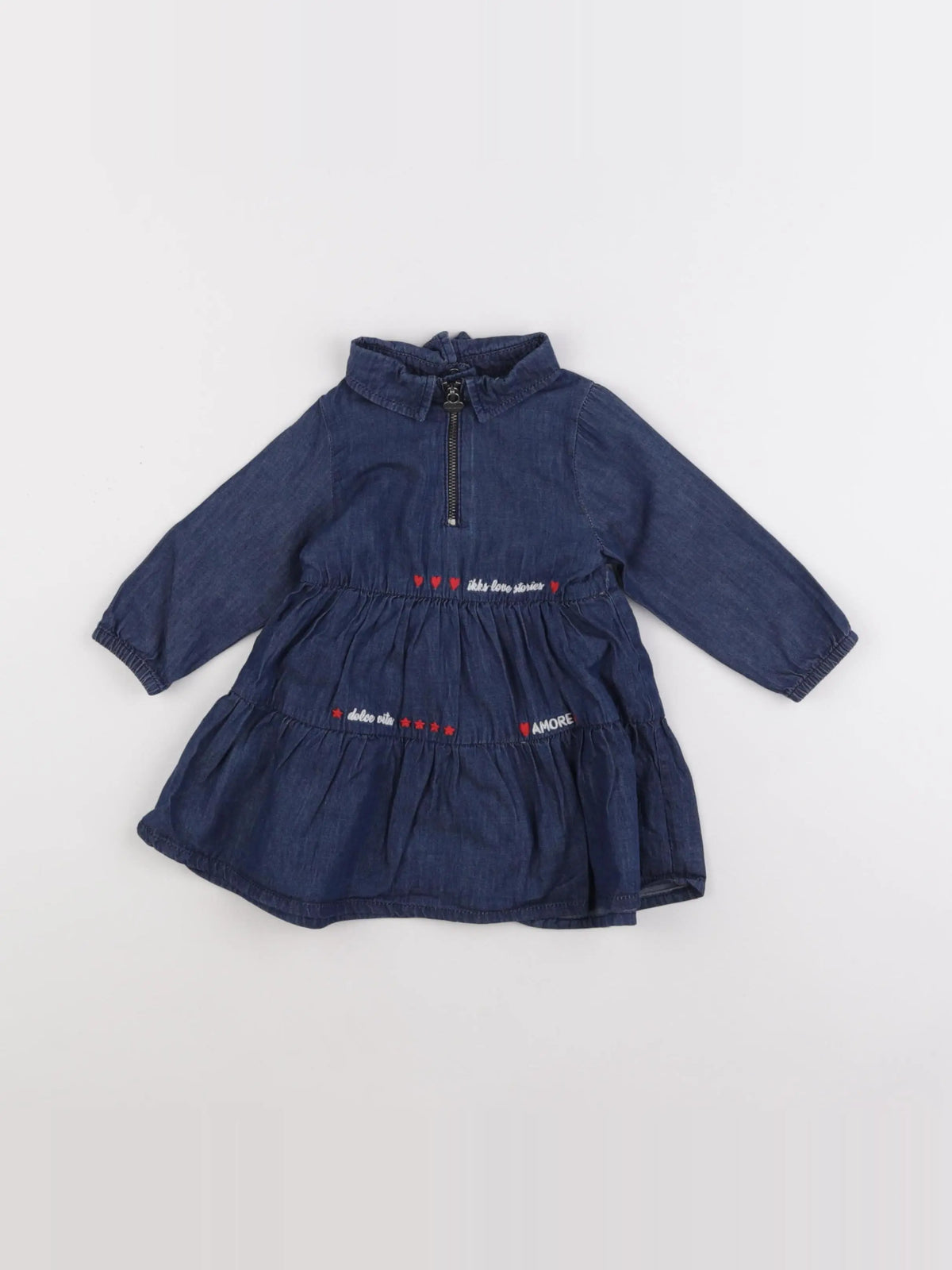 IKKS - robe bleu - 12 mois