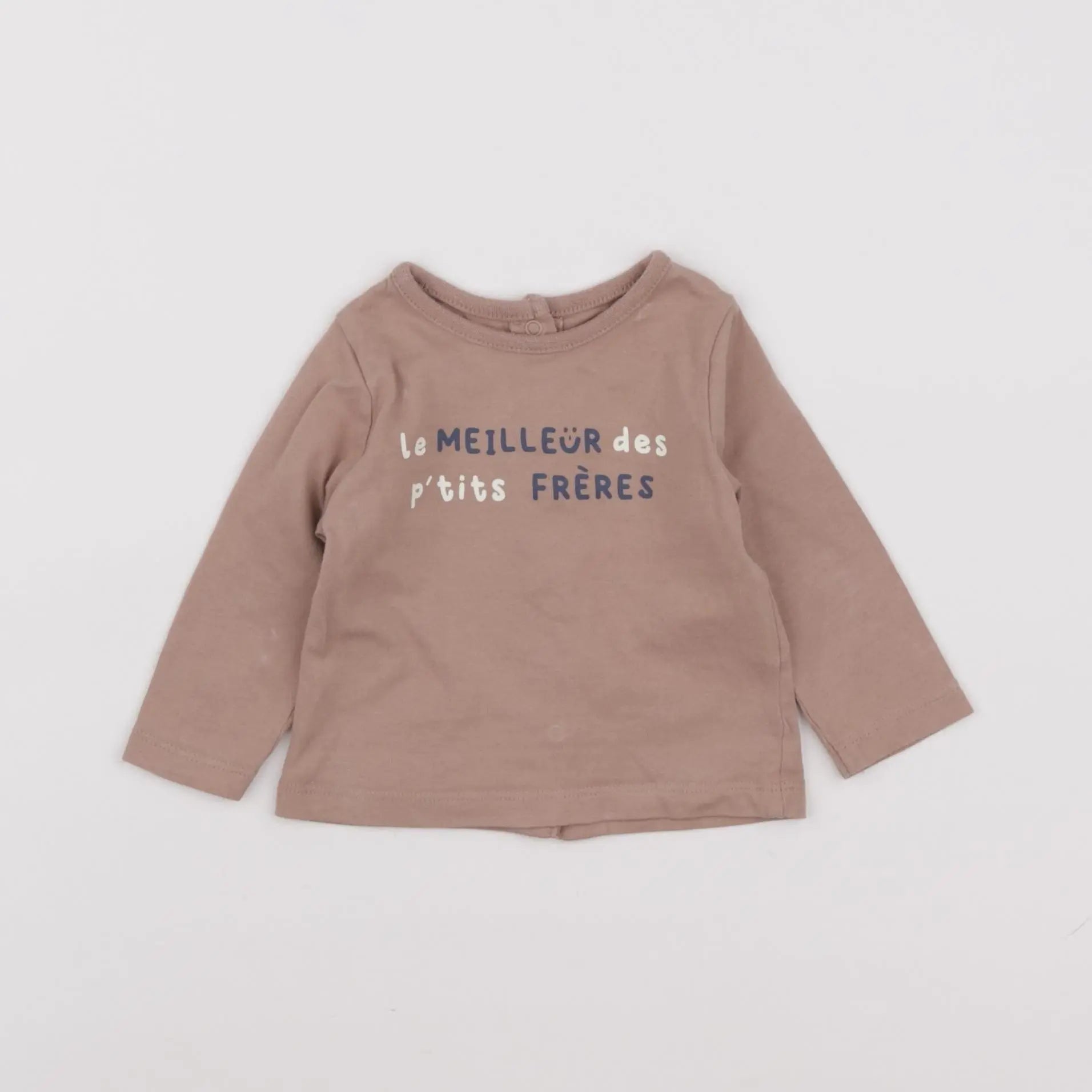 Vertbaudet - tee-shirt marron - 3 mois