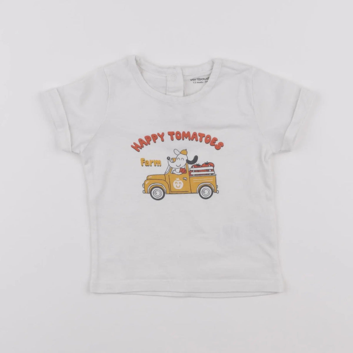 Vertbaudet - tee-shirt blanc - 12 mois