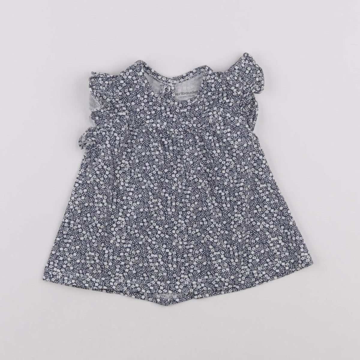 Vertbaudet - tee-shirt bleu - 12 mois