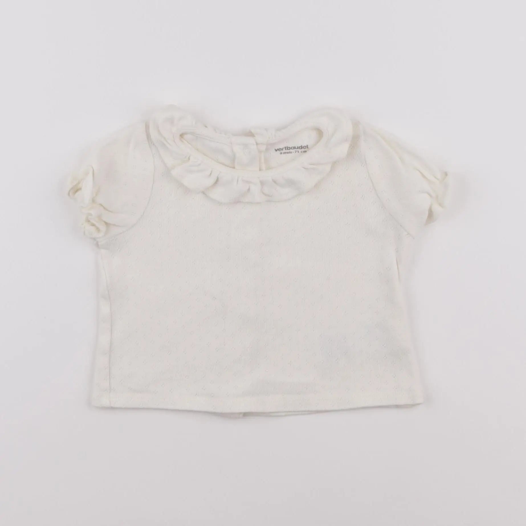 Vertbaudet - tee-shirt beige - 9 mois