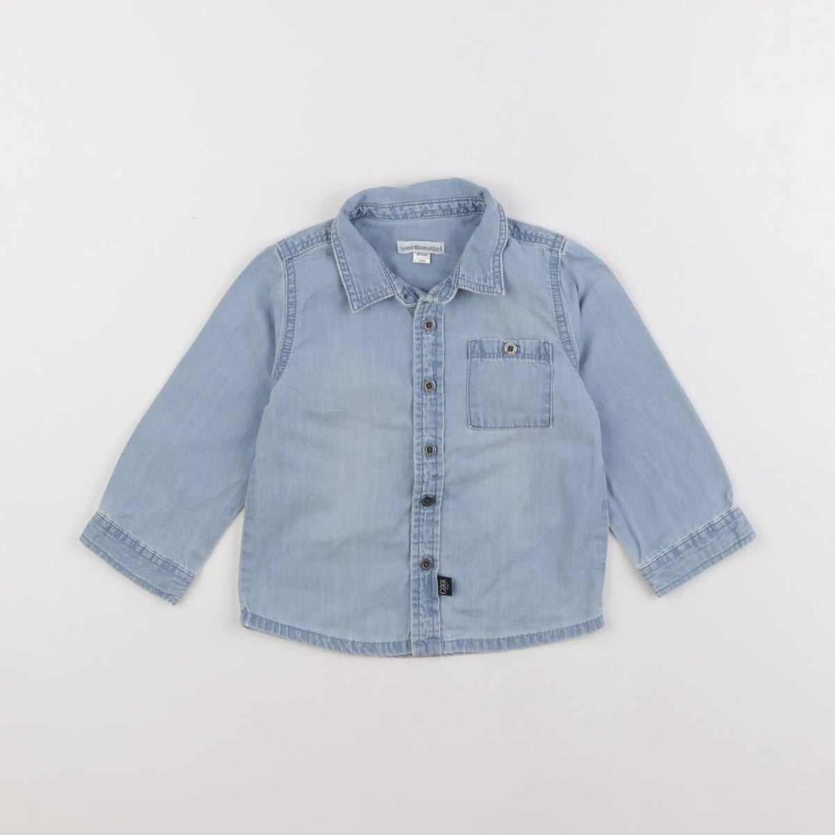 Vertbaudet - chemise bleu - 18 mois
