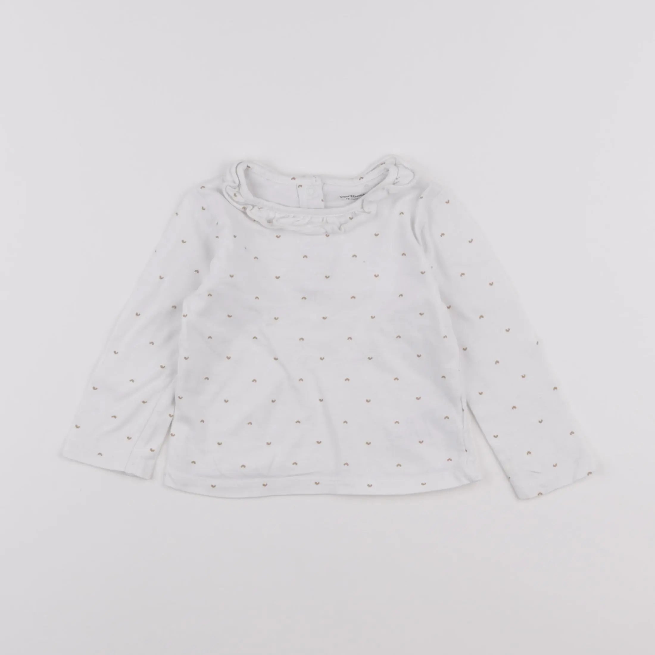 Vertbaudet - tee-shirt blanc - 18 mois