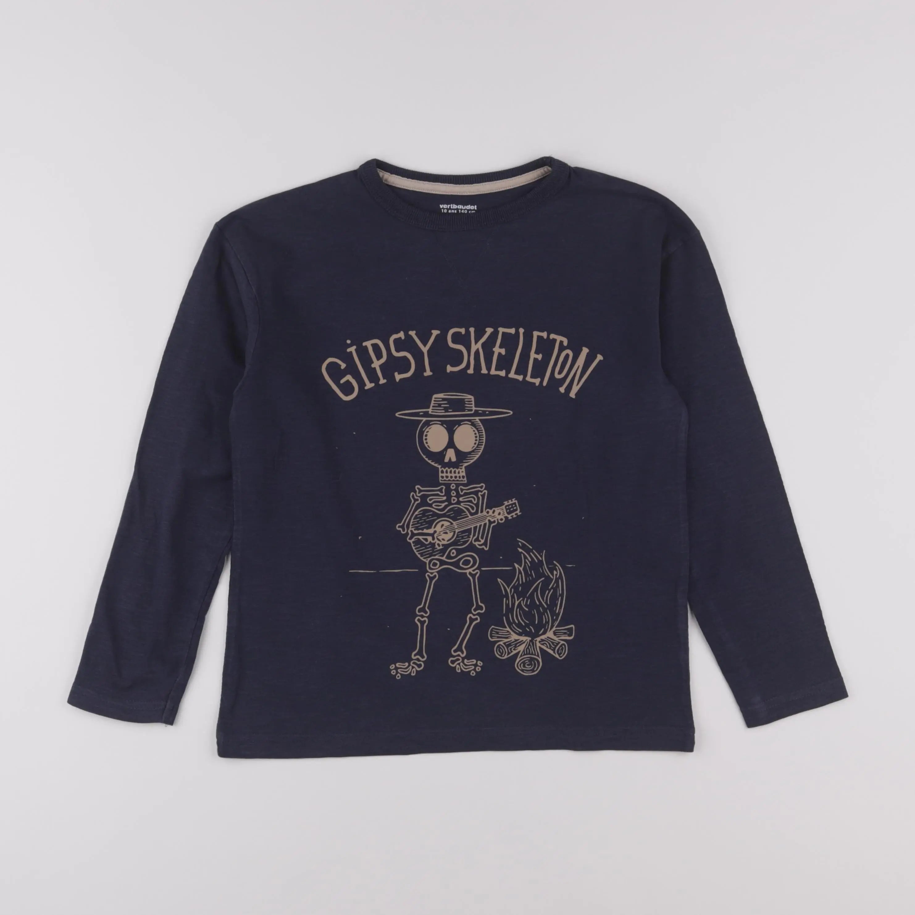 Vertbaudet - tee-shirt bleu - 10 ans