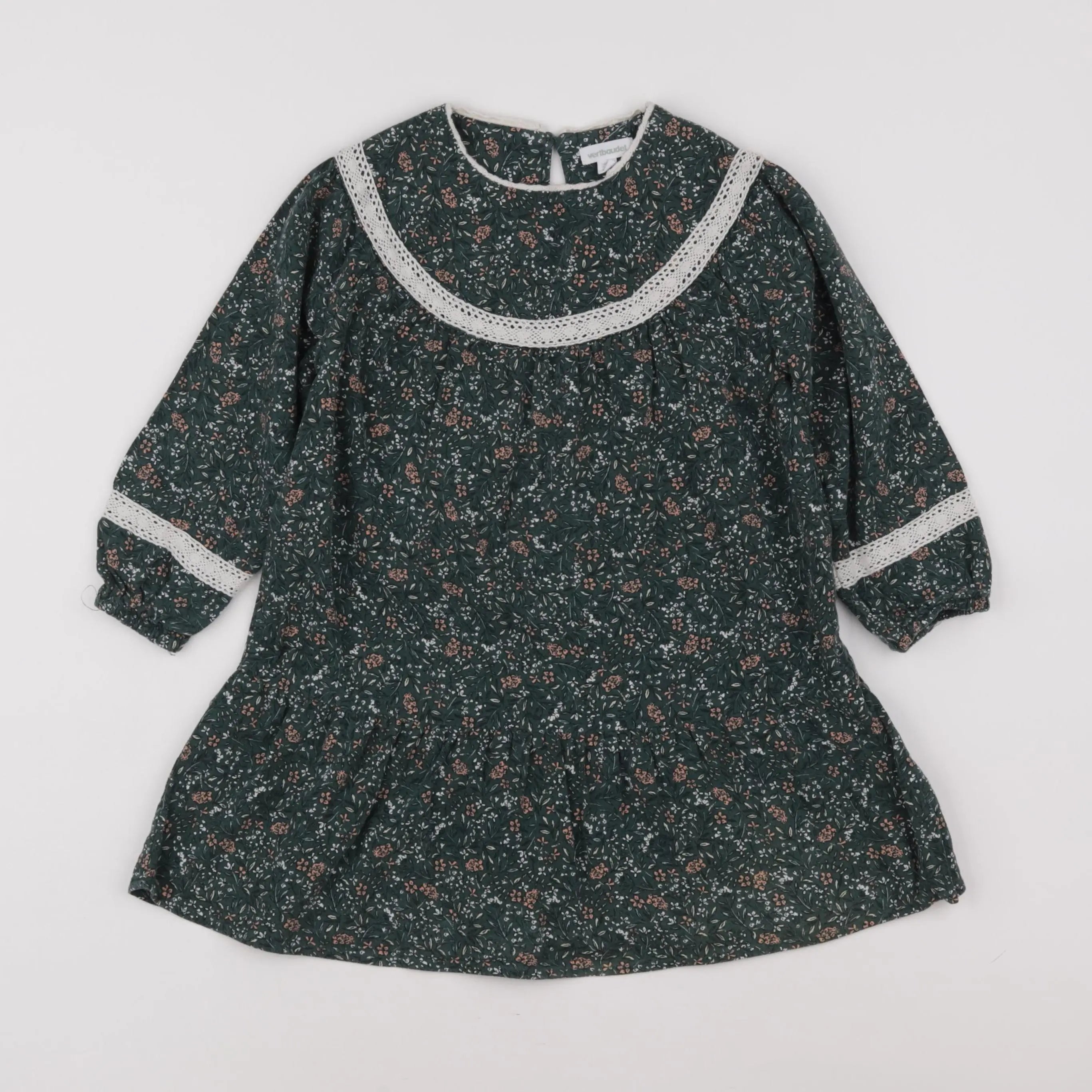 Vertbaudet - robe vert - 4 ans