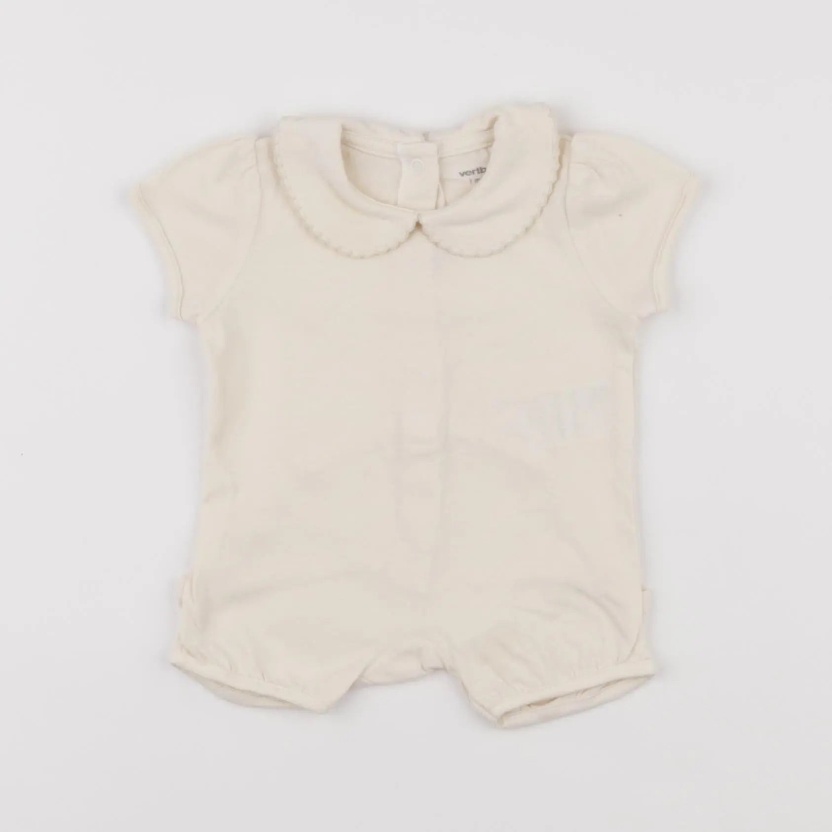 Vertbaudet - combinaison beige - 1 mois