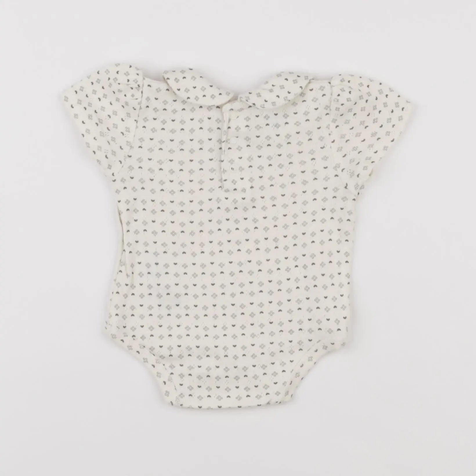 Vertbaudet - body à col beige - 1 mois