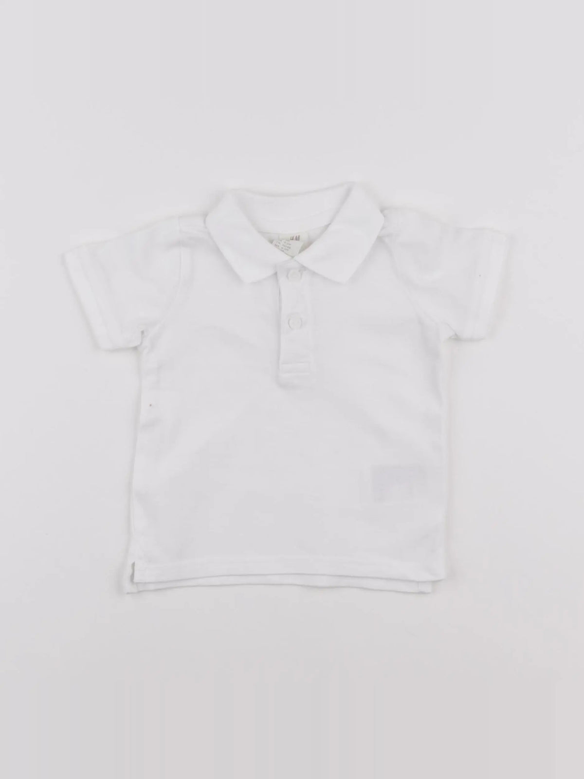 H&M - polo blanc - 3/6 mois