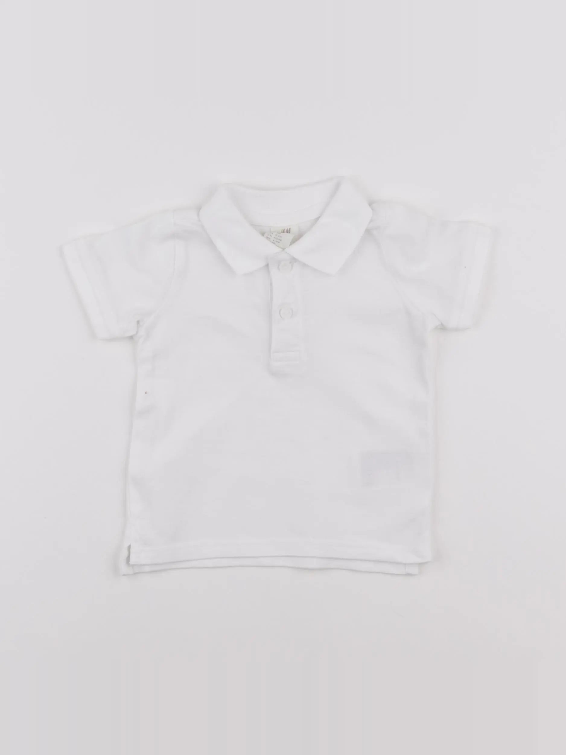 H&M - polo blanc - 3/6 mois