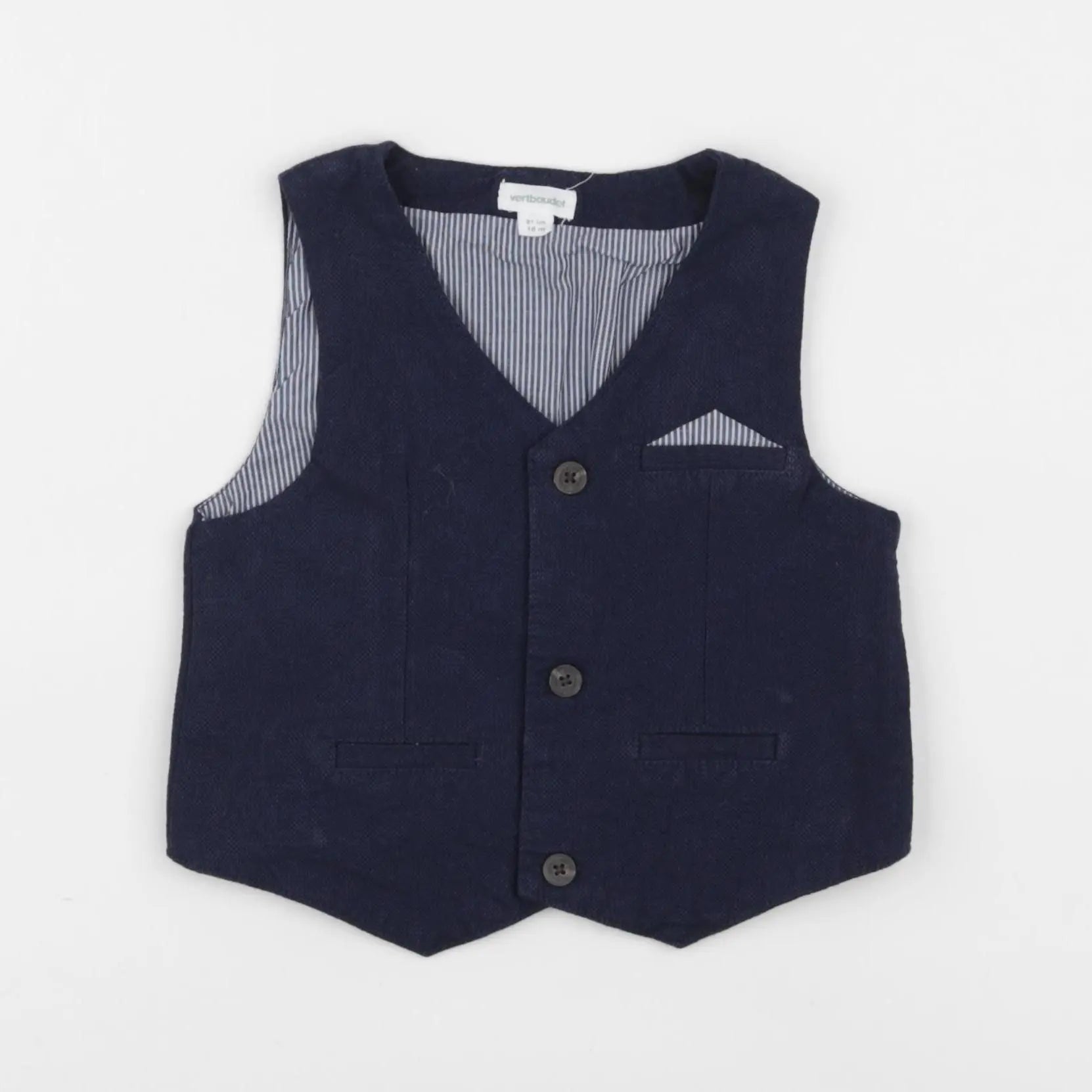 Vertbaudet - gilet bleu - 18 mois