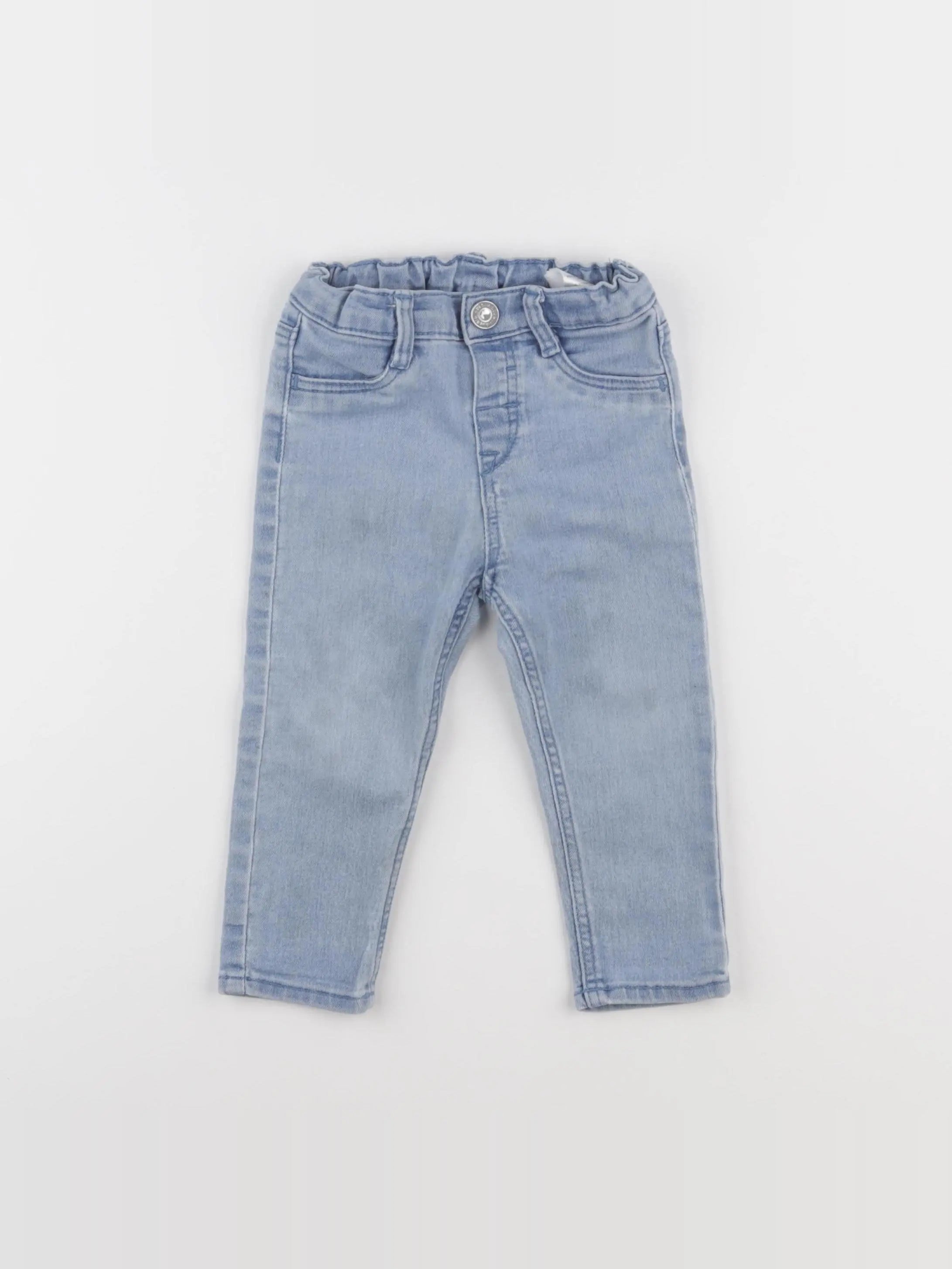 H&M - jean bleu - 9/12 mois