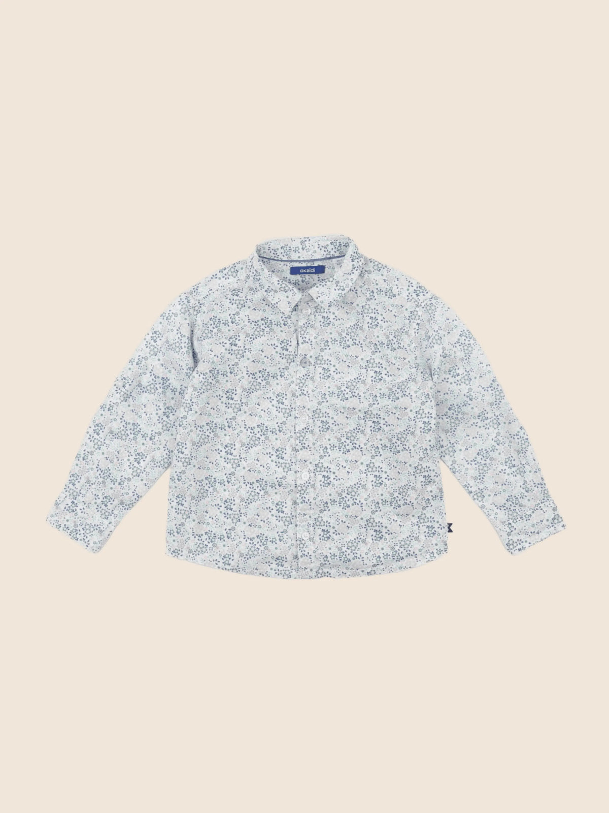 Okaidi - chemise bleu, vert - 3 ans