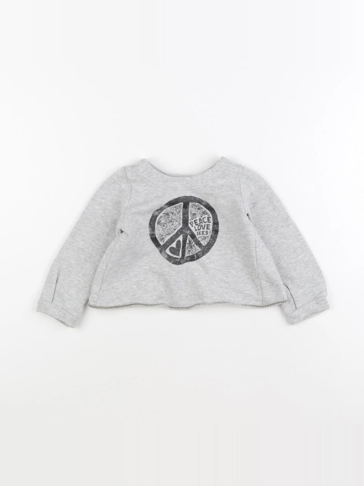 IKKS - sweat gris, argent - 2 ans