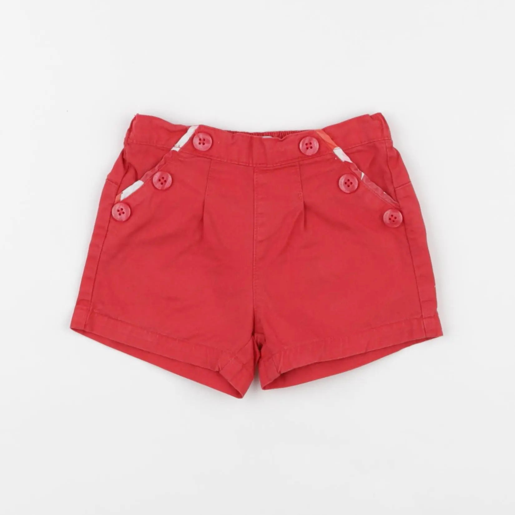 Vertbaudet - short rouge - 12 mois