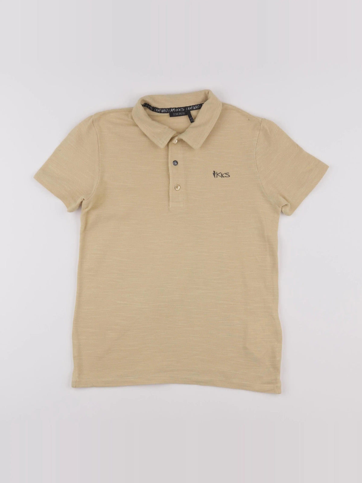IKKS - polo imprimé au dos beige - 10 ans