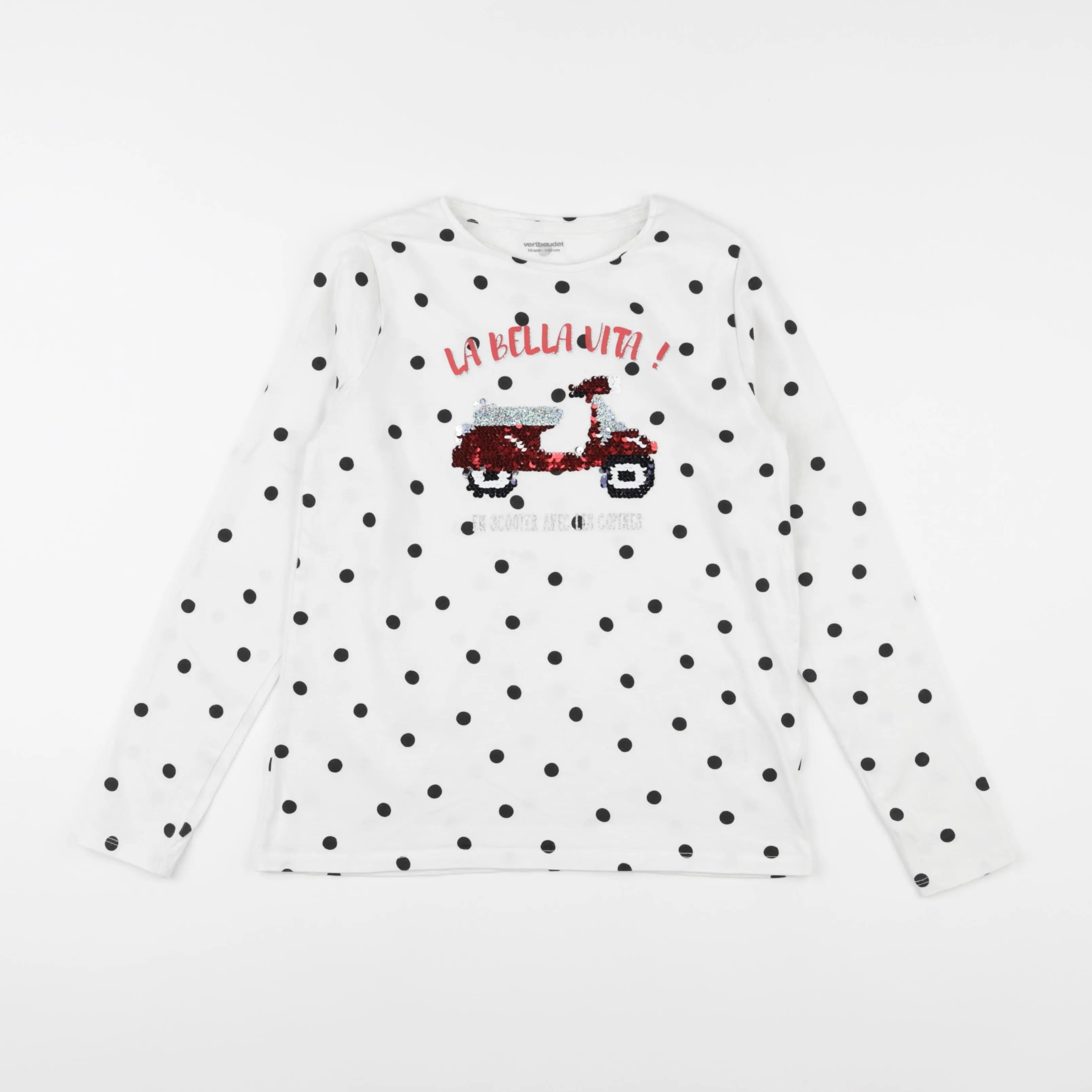 Vertbaudet - tee-shirt blanc - 10 ans