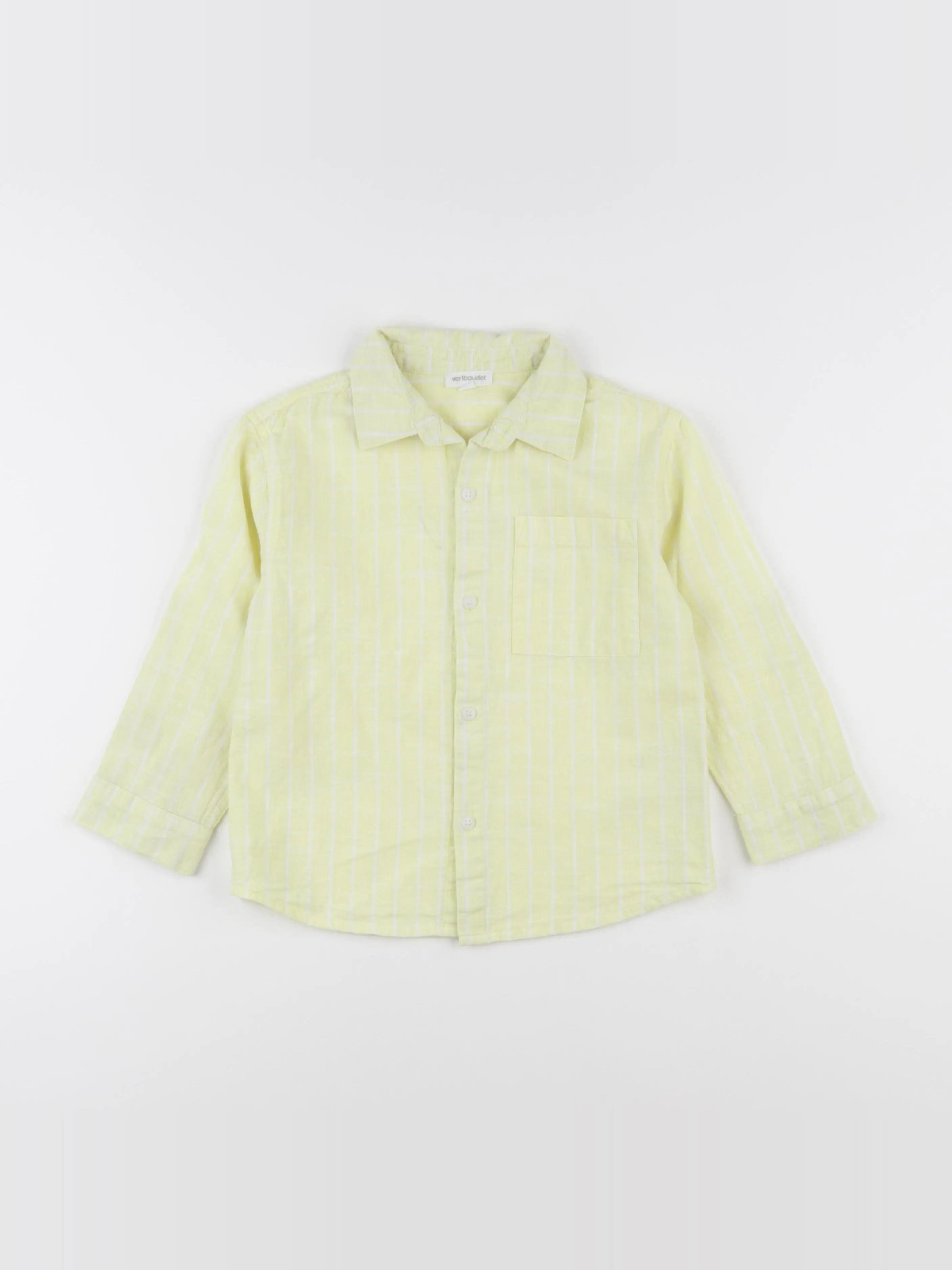 Vertbaudet - chemise jaune - 6 ans