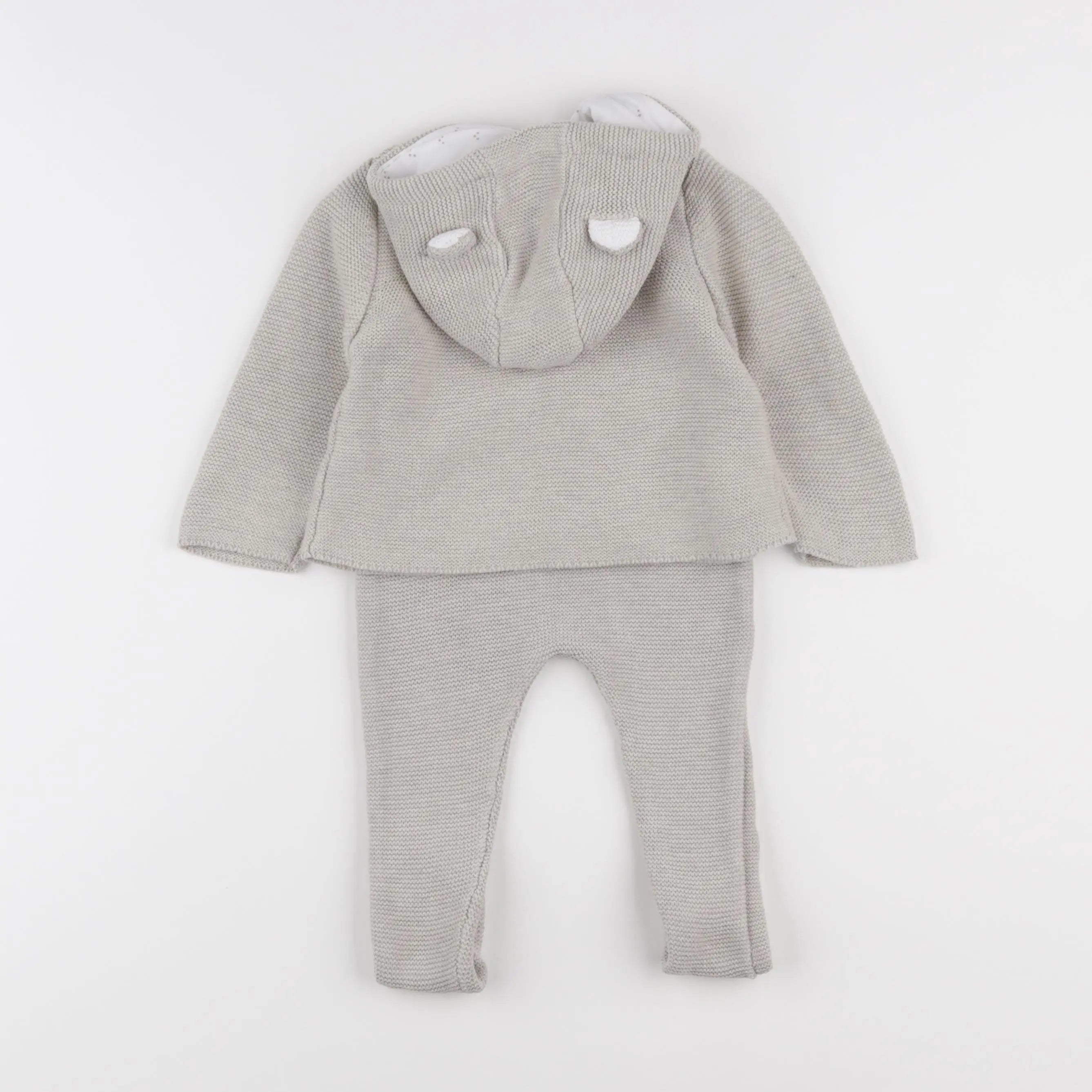 Vertbaudet - ensemble gris - 12 mois