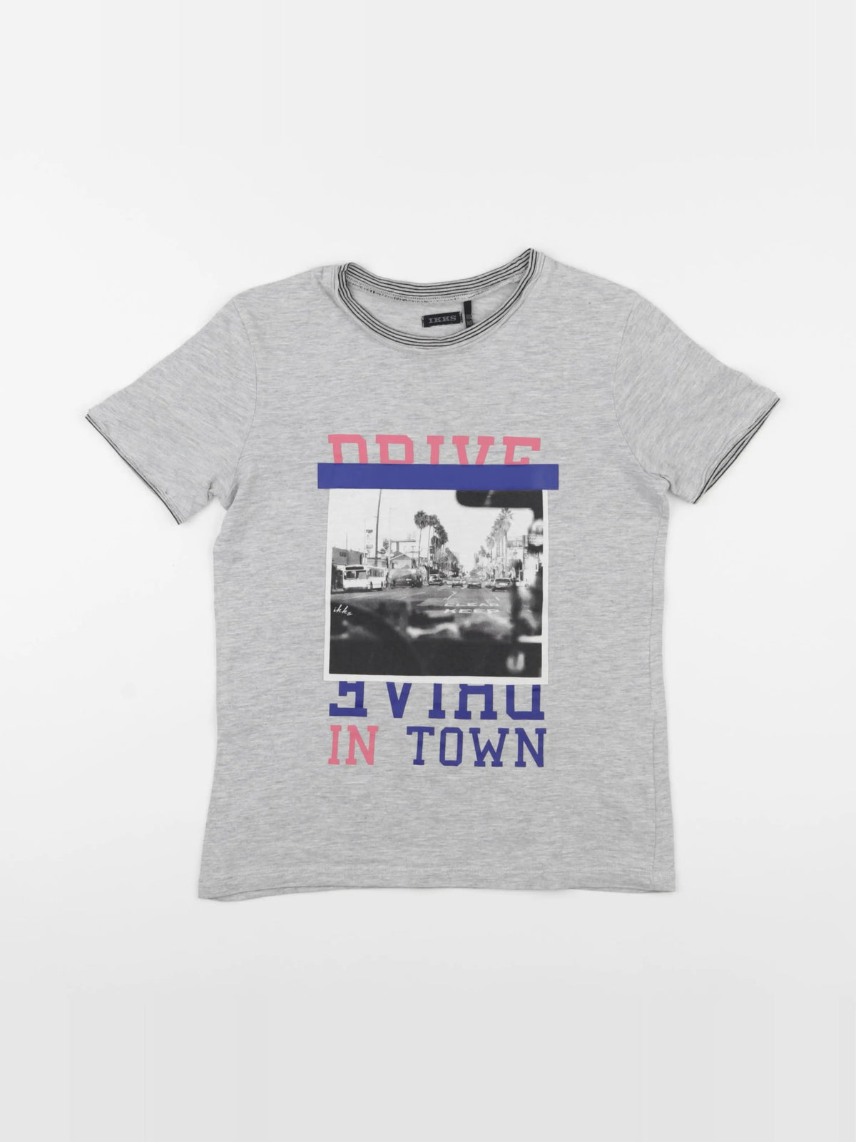 IKKS - tee-shirt gris - 10 ans