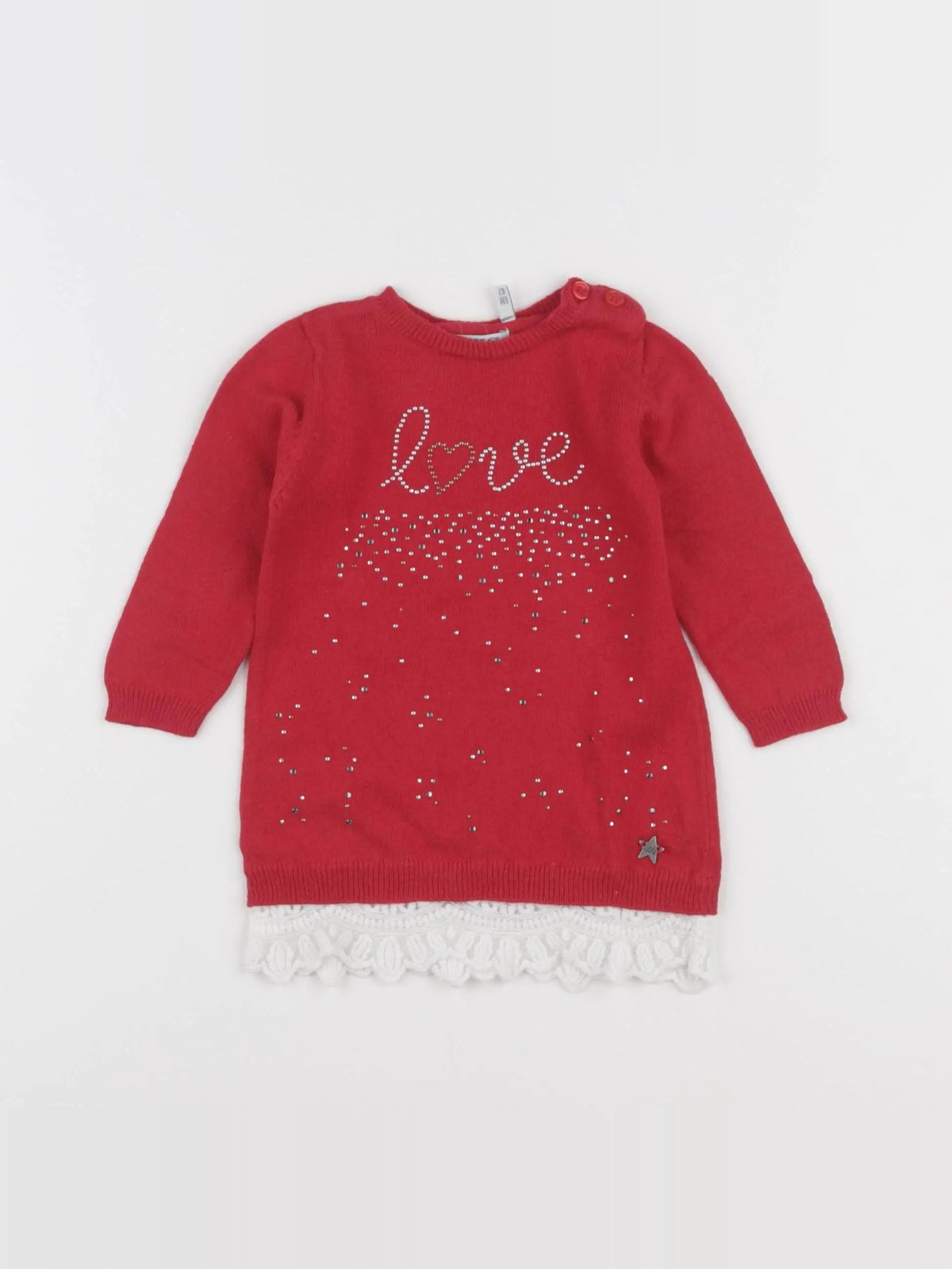 IKKS - robe rouge - 6 mois