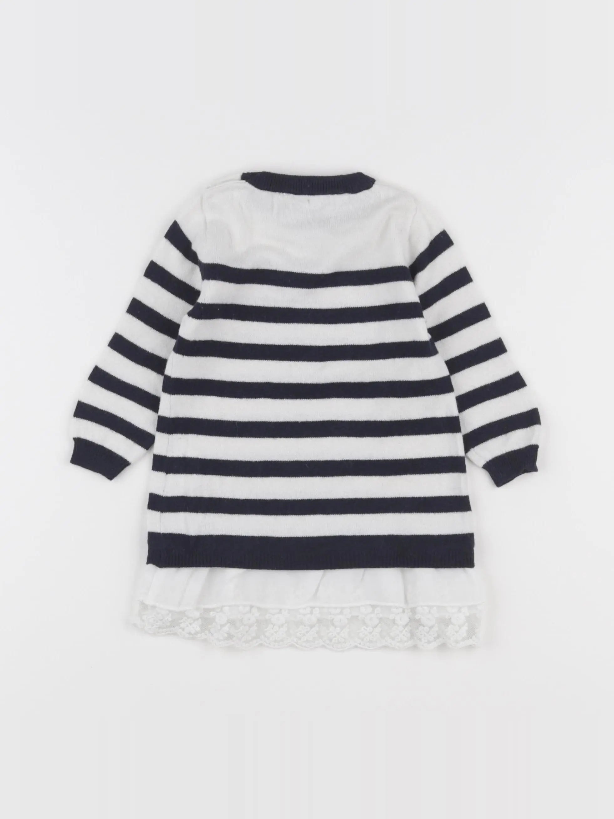 IKKS - robe blanc, bleu - 6 mois
