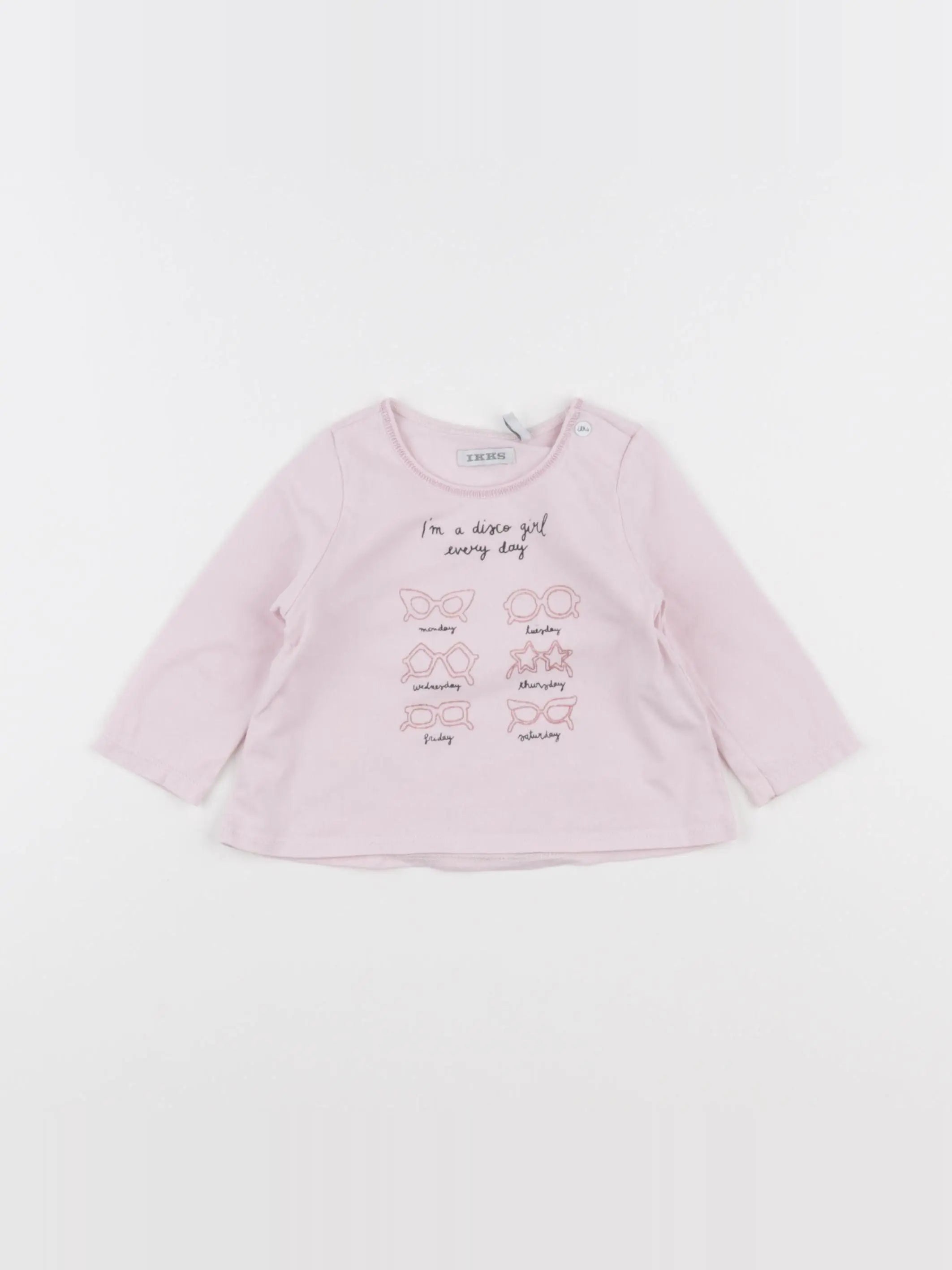 IKKS - tee-shirt rose - 6 mois