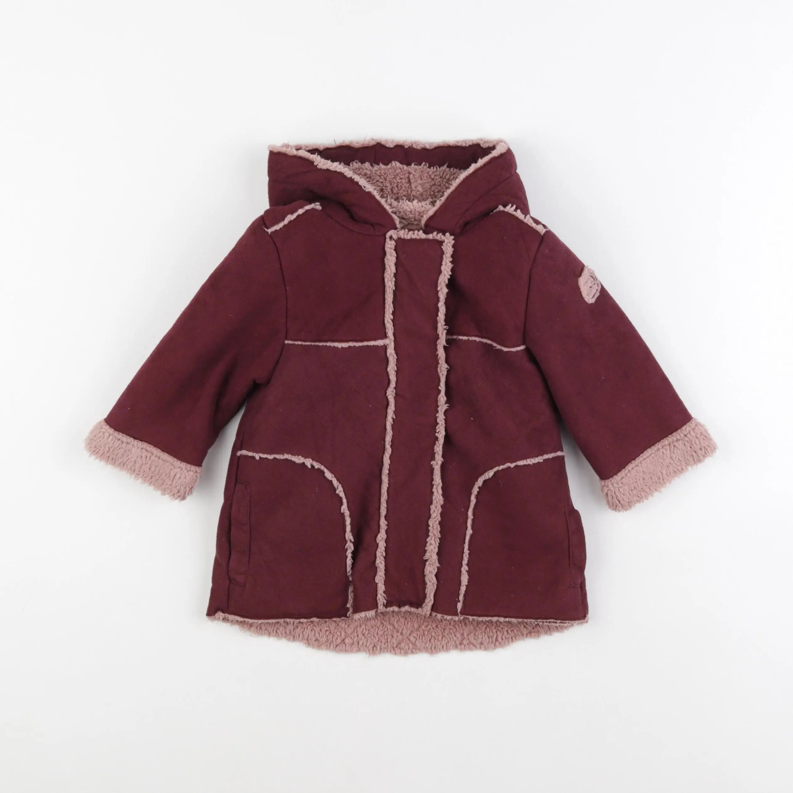 Vertbaudet - manteau rouge - 12 mois