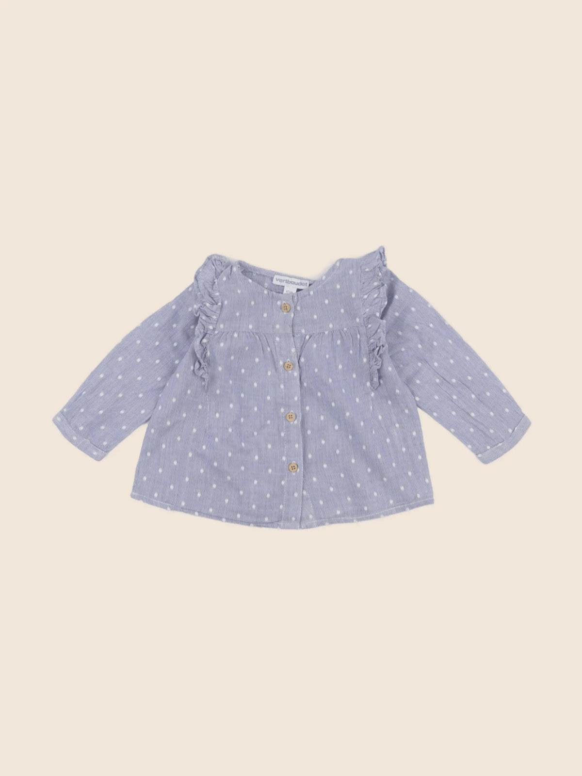 Vertbaudet - blouse bleu - 6 mois