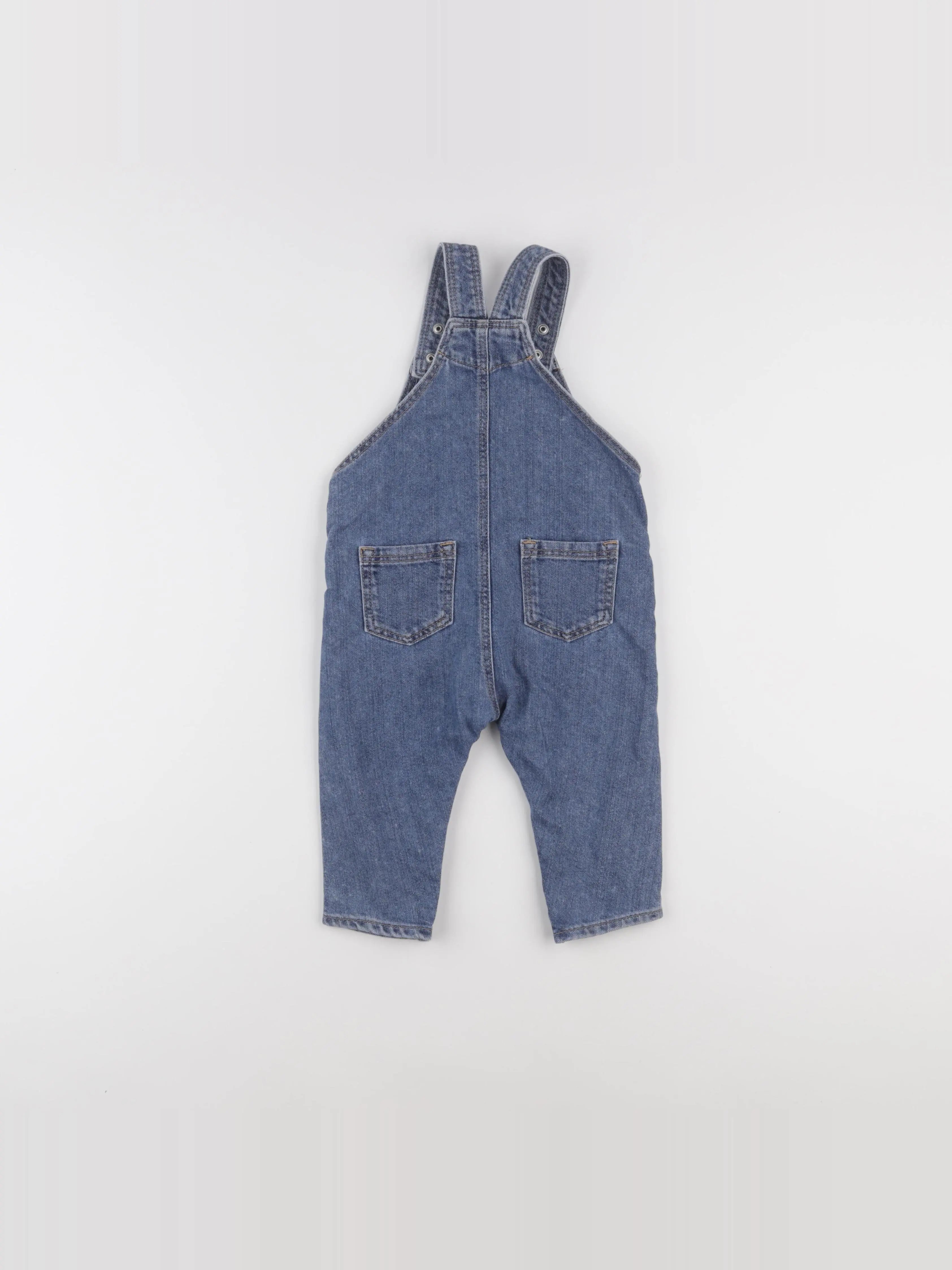 H&M - salopette bleu - 9/12 mois