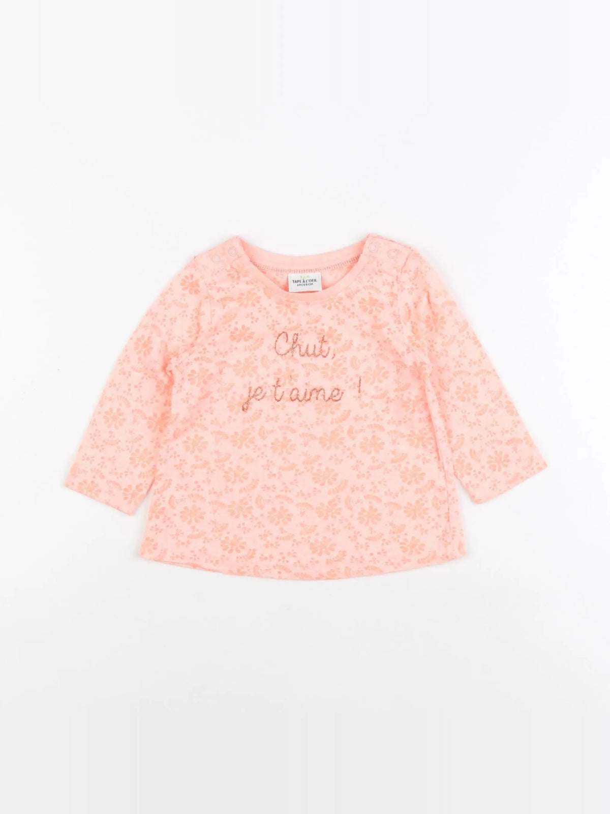 Tape à l'oeil - tee-shirt rose fluo - 6 mois