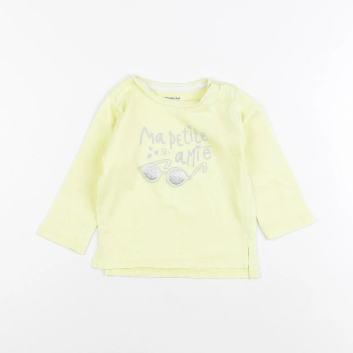 Vertbaudet - tee-shirt jaune - 6 mois