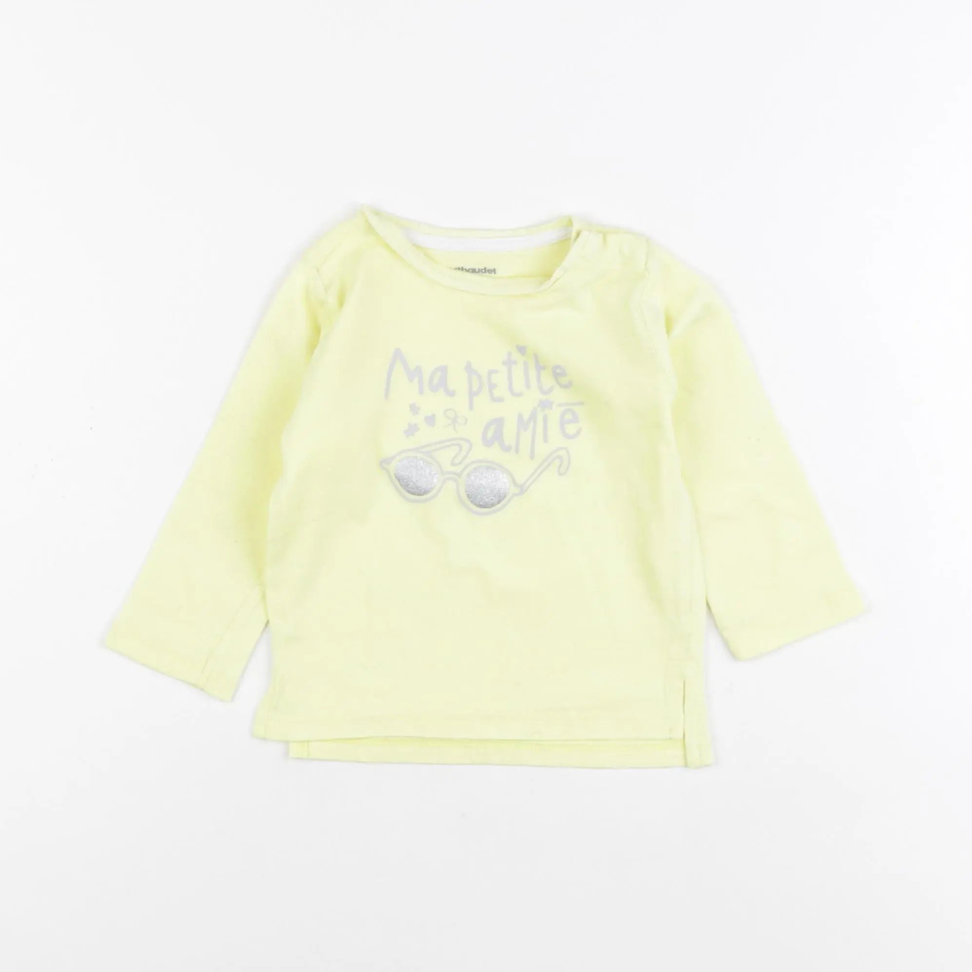 Vertbaudet - tee-shirt jaune - 6 mois
