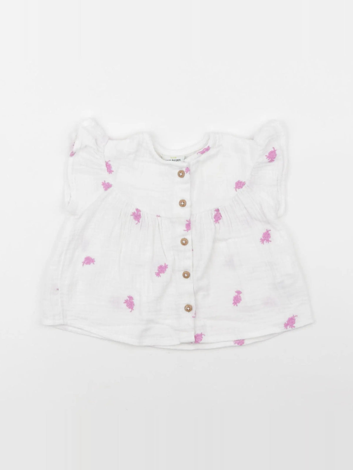 Tape à l'oeil - blouse blanc - 6 mois