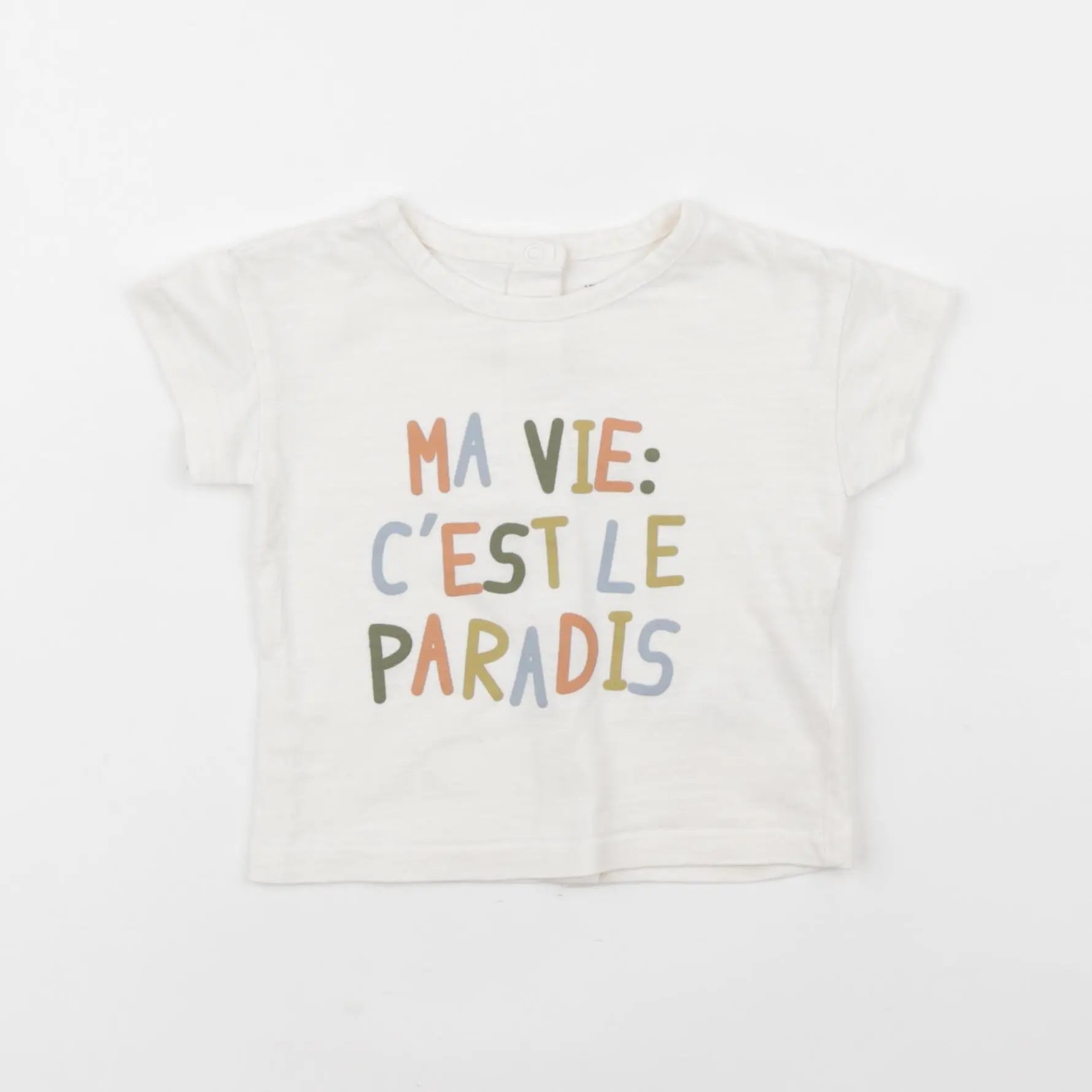 Vertbaudet - tee-shirt blanc - 6 mois