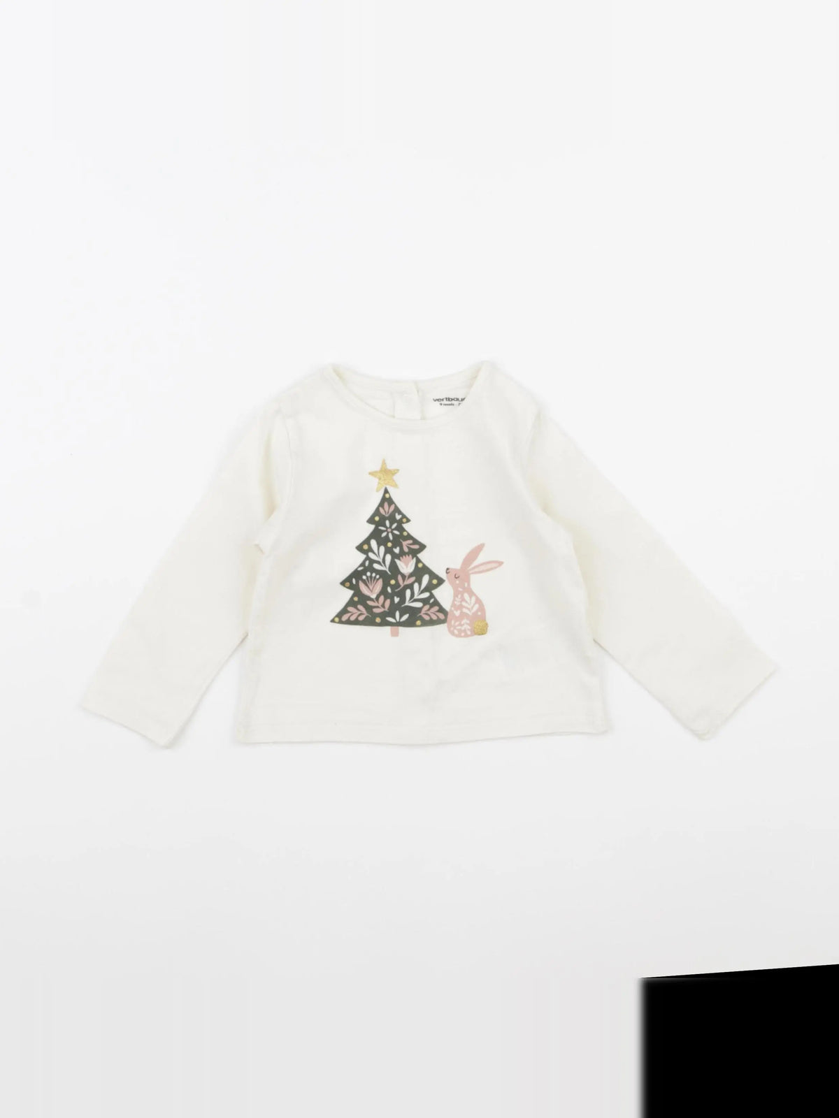 Vertbaudet - tee-shirt blanc - 9 mois