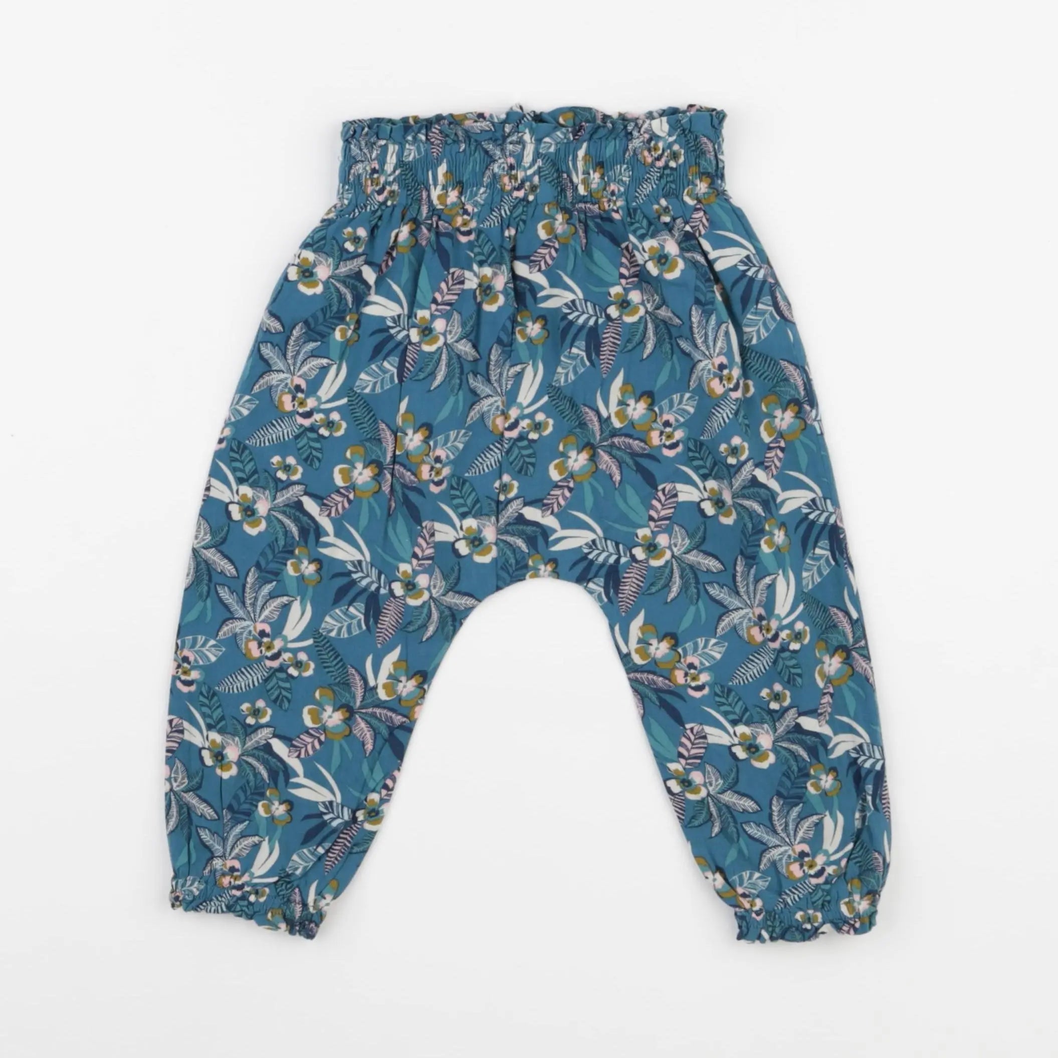 Vertbaudet - pantalon bleu - 12 mois