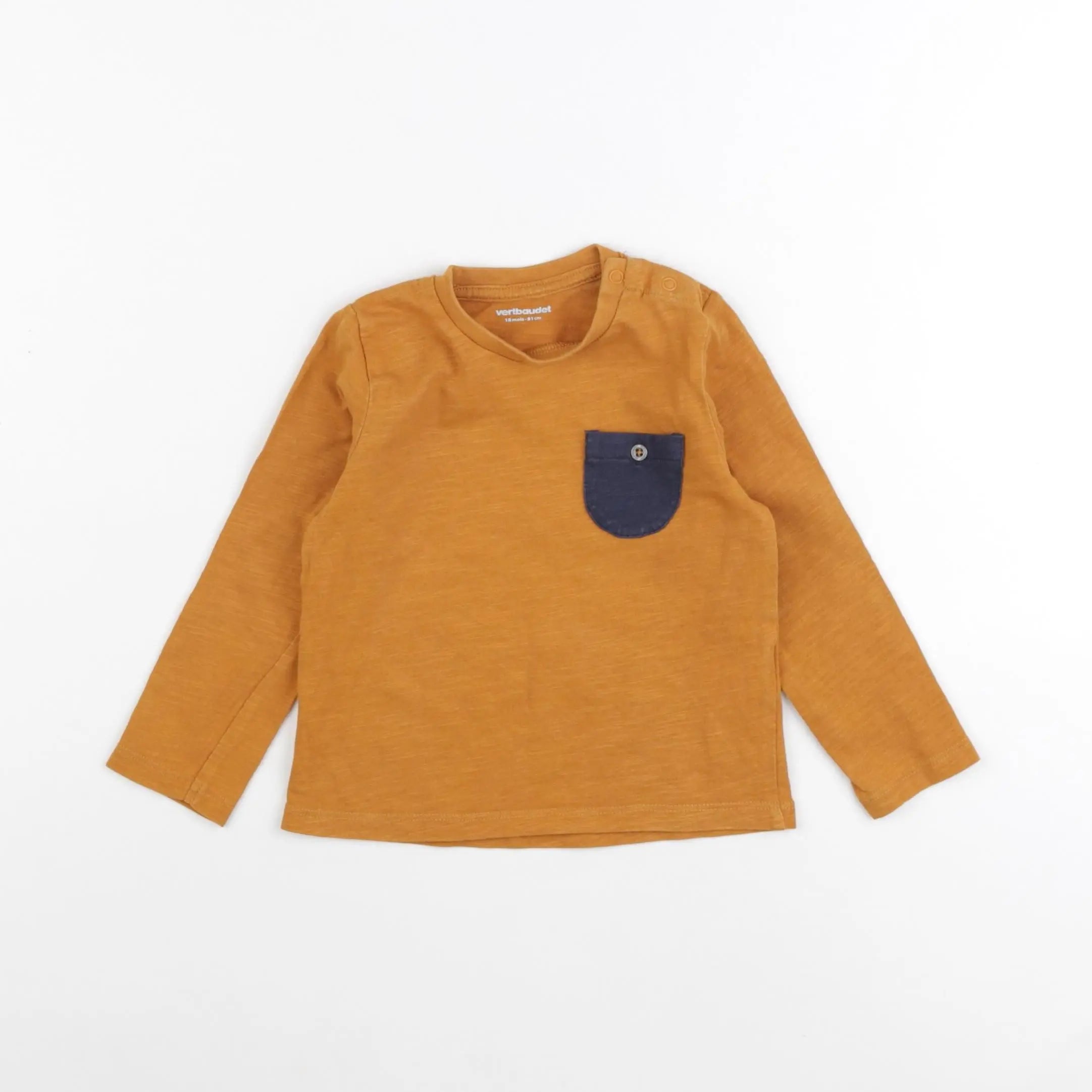 Vertbaudet - tee-shirt jaune - 18 mois