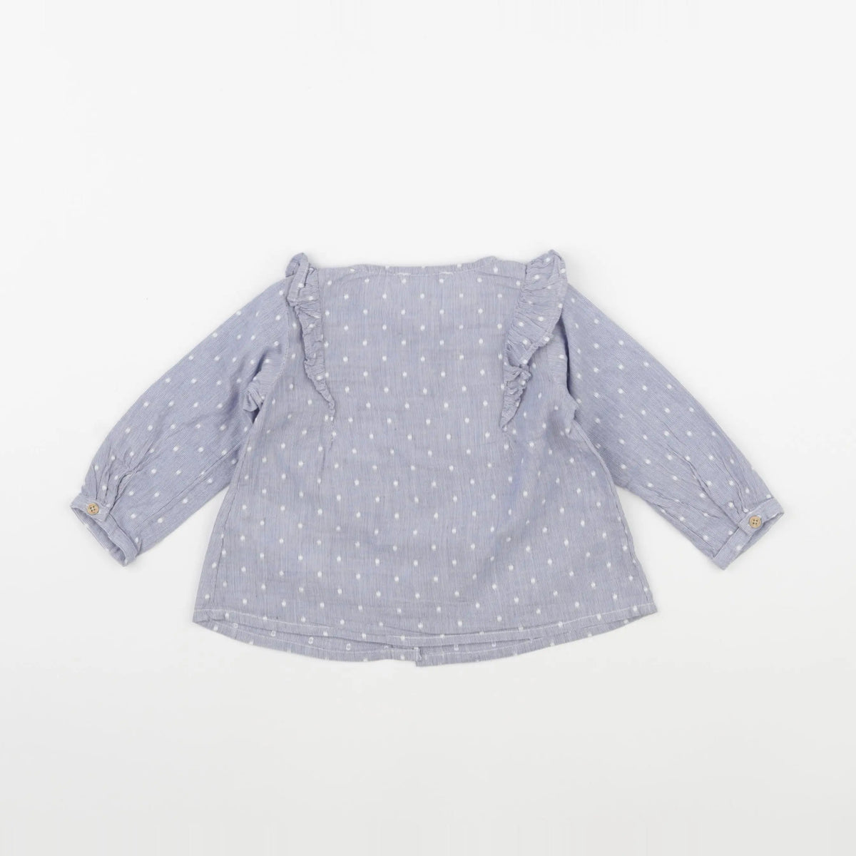 Vertbaudet - blouse bleu - 12 mois