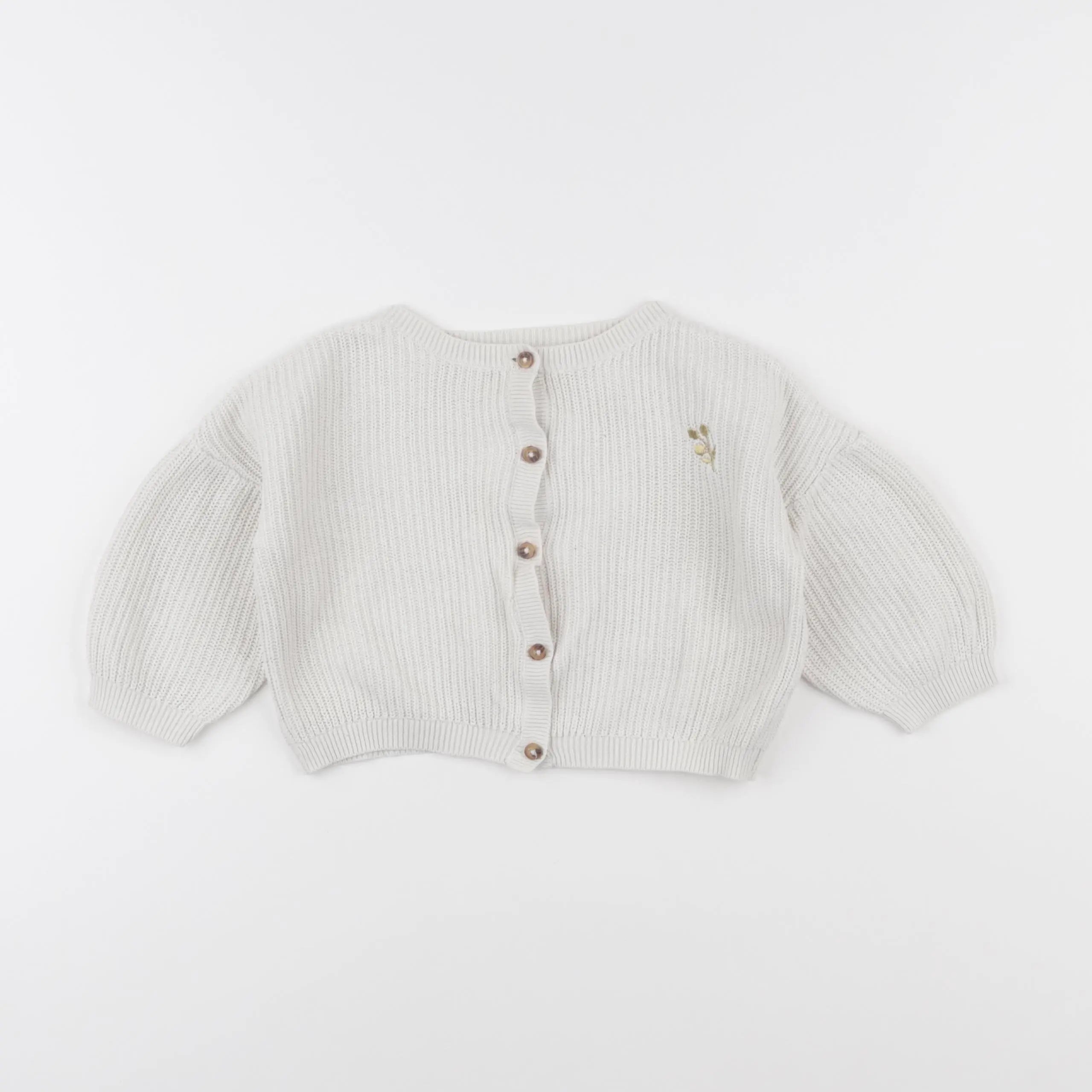 Vertbaudet - gilet beige - 12 mois