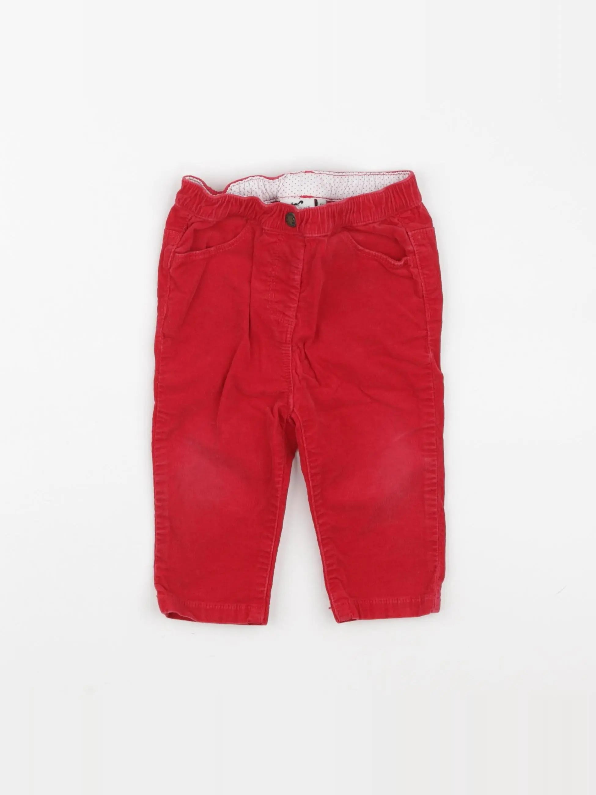 Cyrillus - pantalon rouge - 12 mois