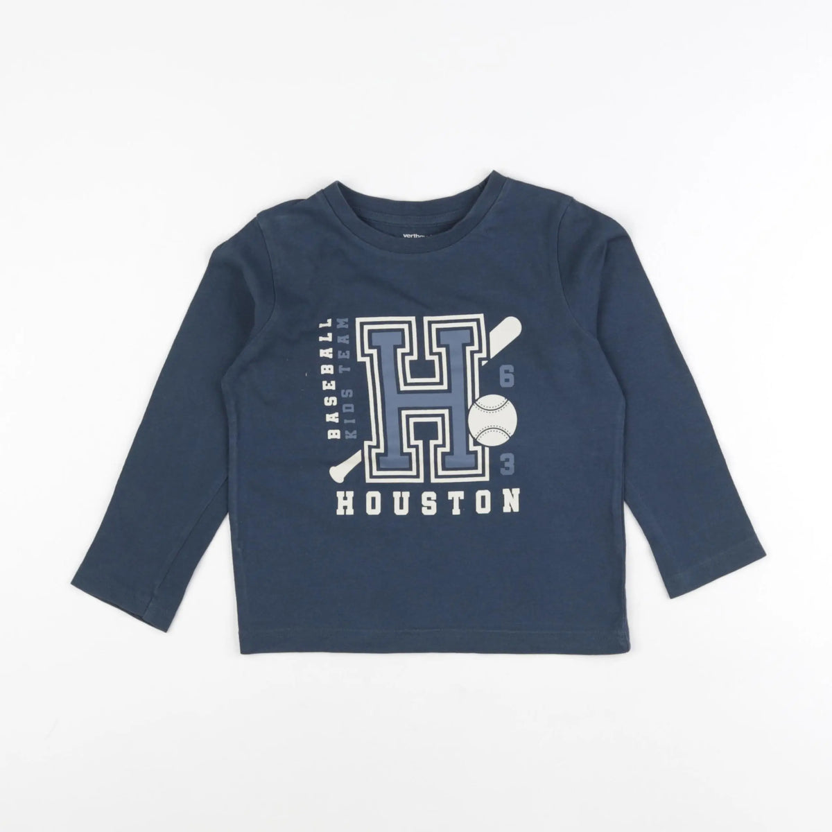 Vertbaudet - tee-shirt bleu - 5 ans