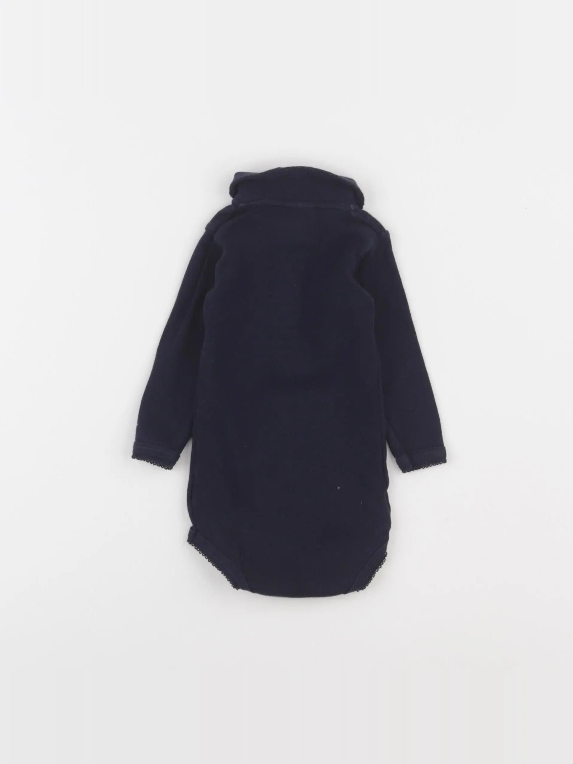 Petit Bateau - body à col bleu - 3 mois